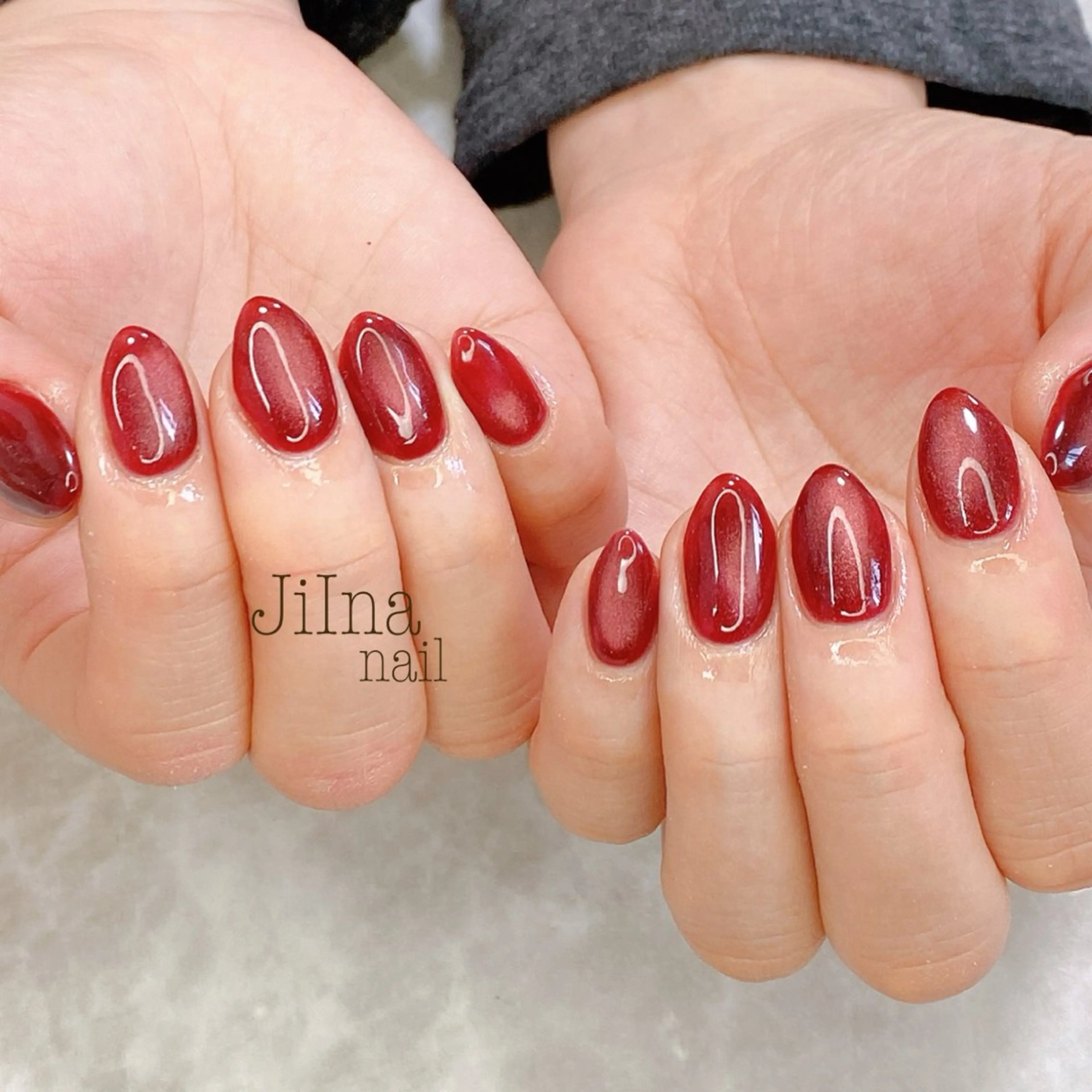 ネイル マグネットネイル マグネットワンカラー ワンカラーネイル JiIna nailのネイルデザイン