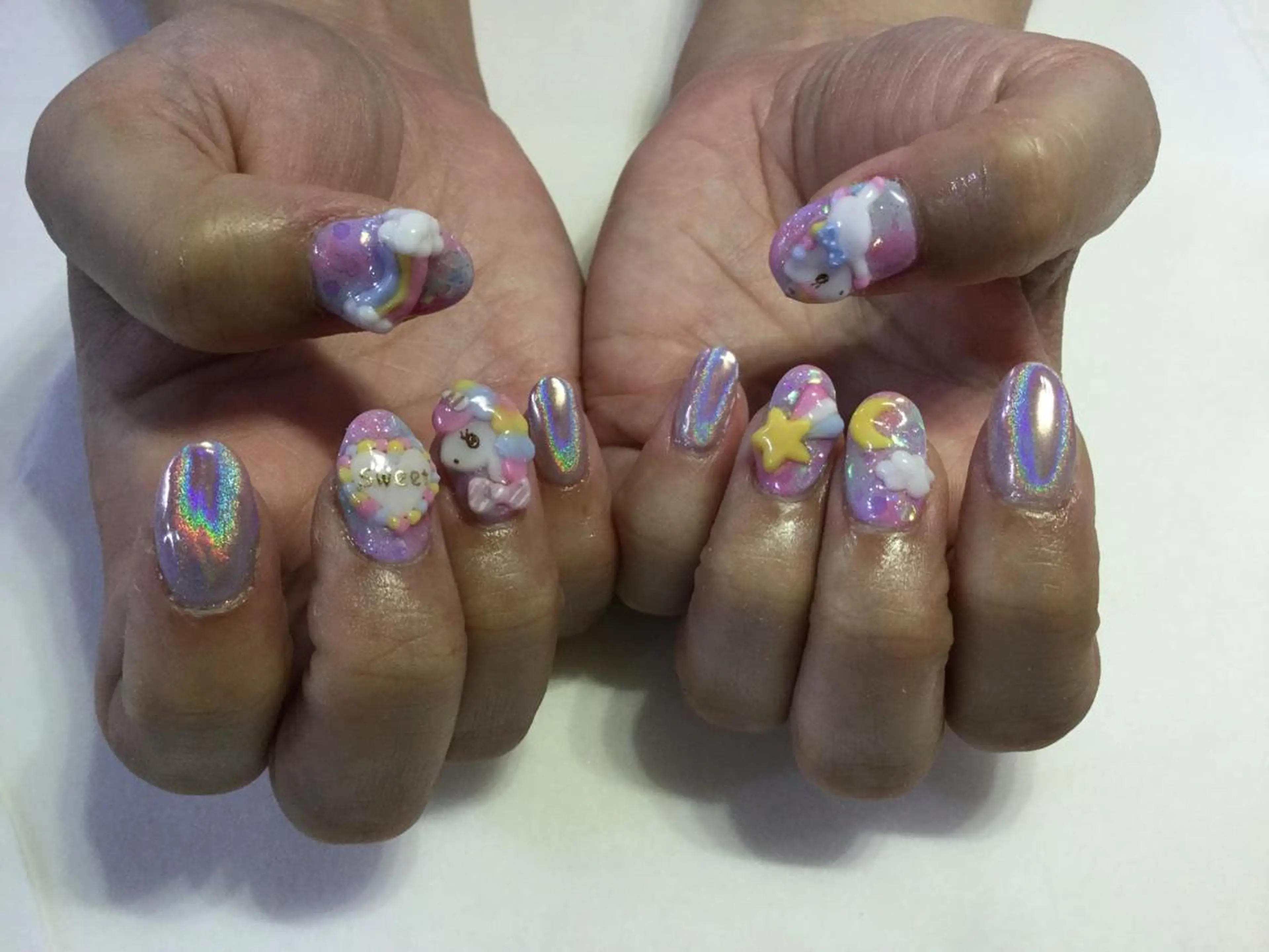 ネイル ハンドネイル 💎🐰 saki. m 🐰💎のネイルデザイン