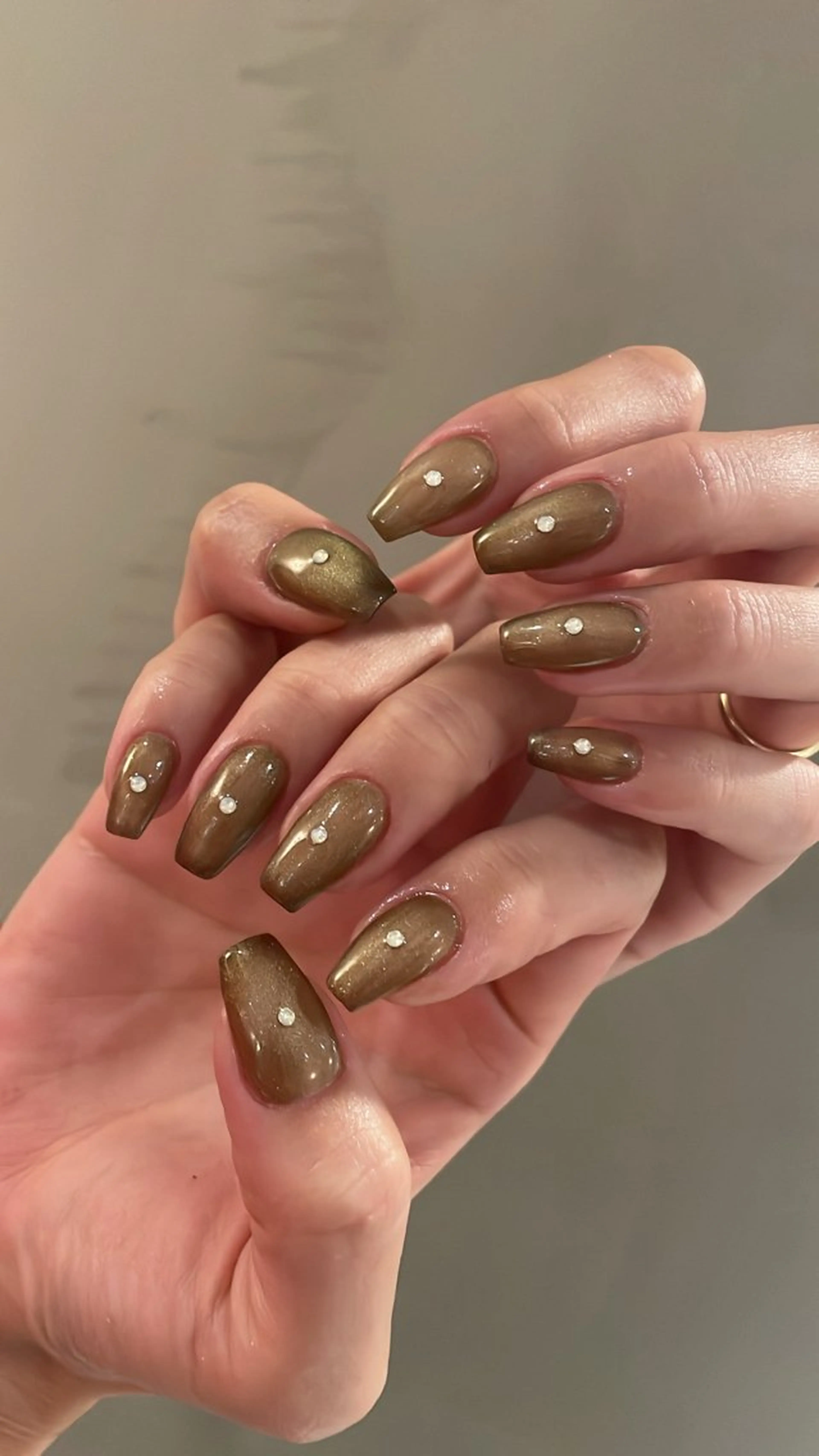 マグネットネイル /オフ込み /パーツ代別途料金 /ベースカラー追加+¥1000の写真