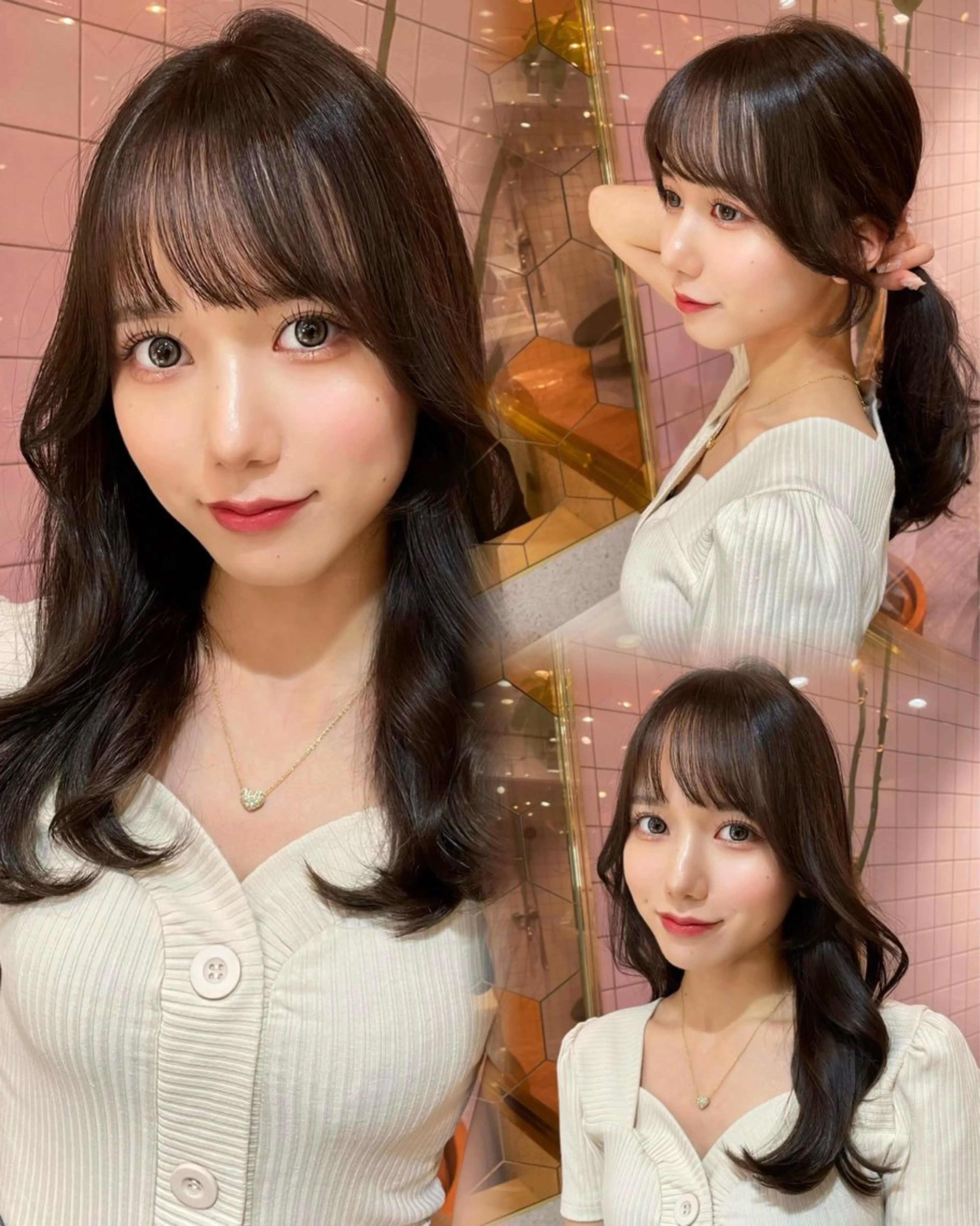 セミロング カラー カット ヘアカラー トリートメント 韓国ヘア🤍顔周り/ 髪質改善✨/林遼一郎のヘアスタイル