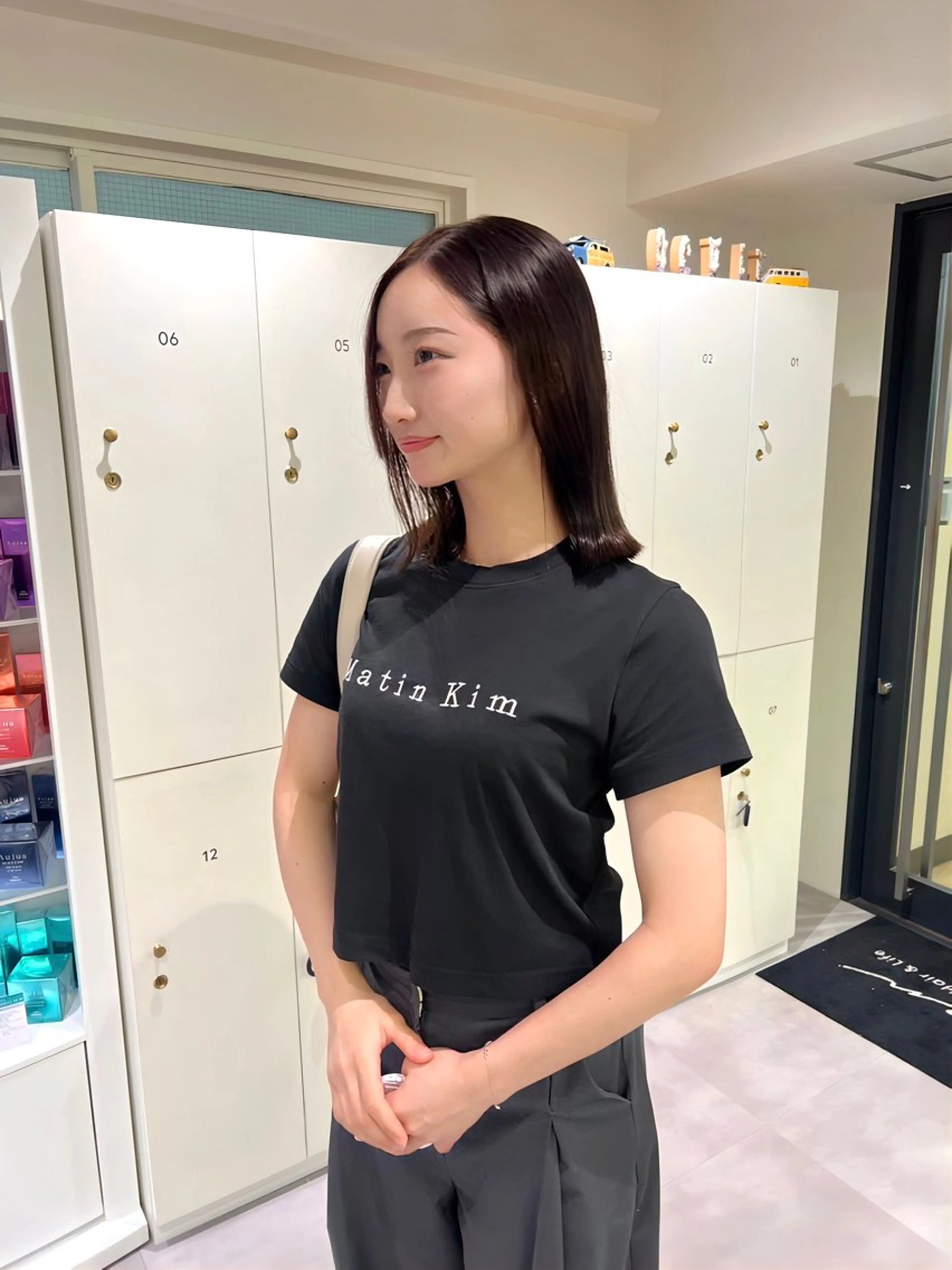 ミディアム カット ヘアカラー トリートメント 田中 愛梨のヘアスタイル