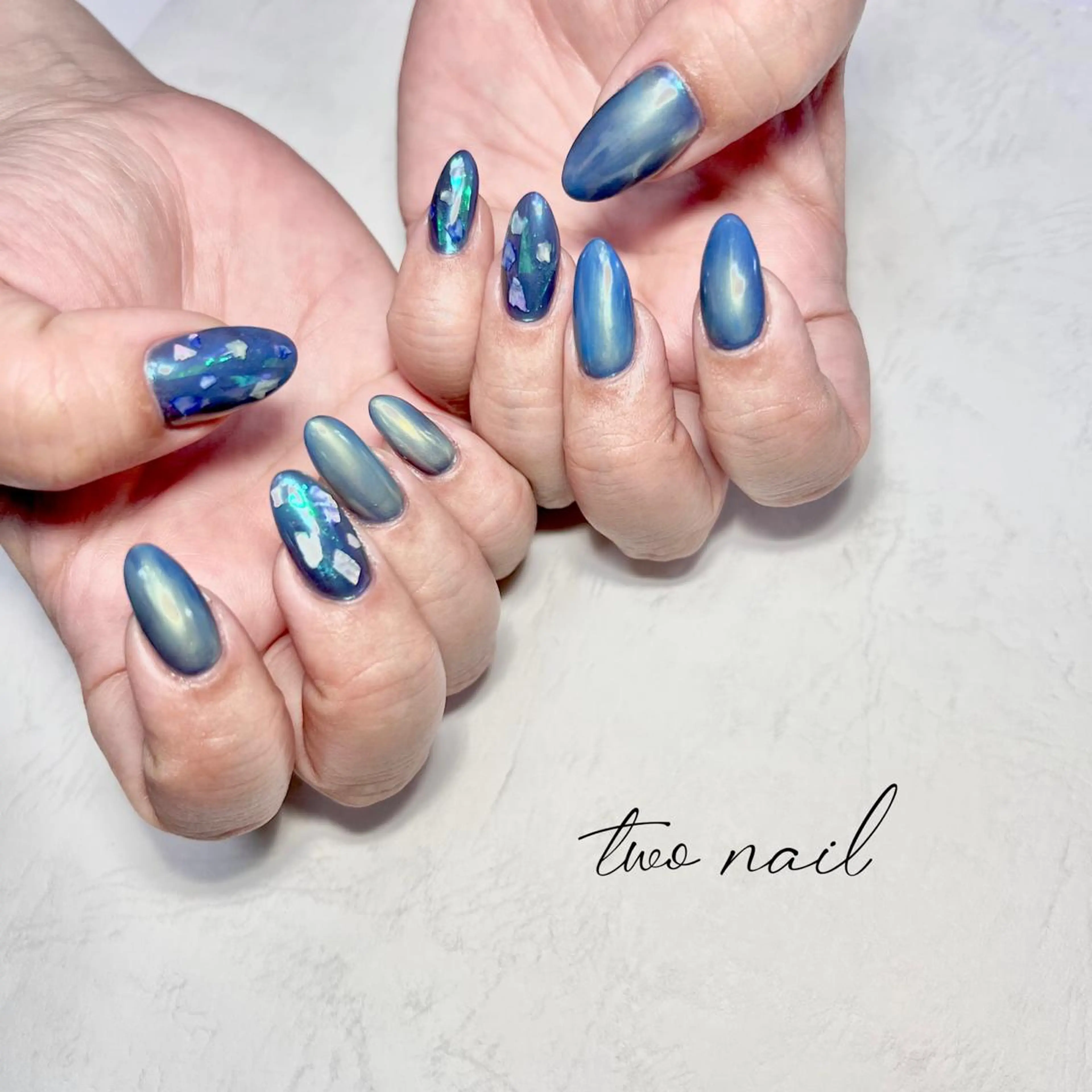 ネイル アートネイル オーロラネイル フットネイル ハート ニュアンスネイル two nailのネイルデザイン