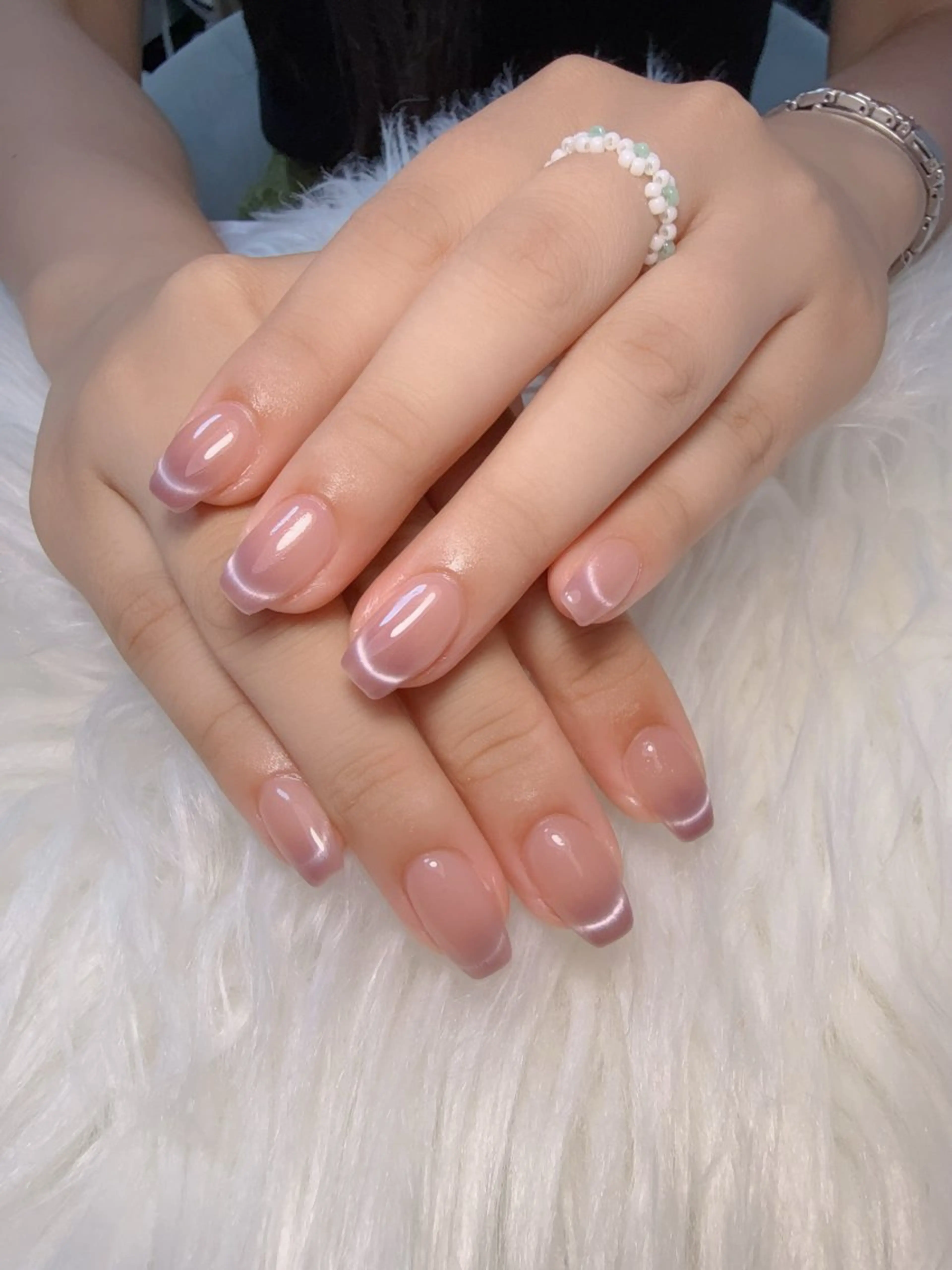 ネイル ジェルネイル マグネットネイル ニュアンスネイル ワンホンネイル ハンドネイル 波 なみのネイルデザイン