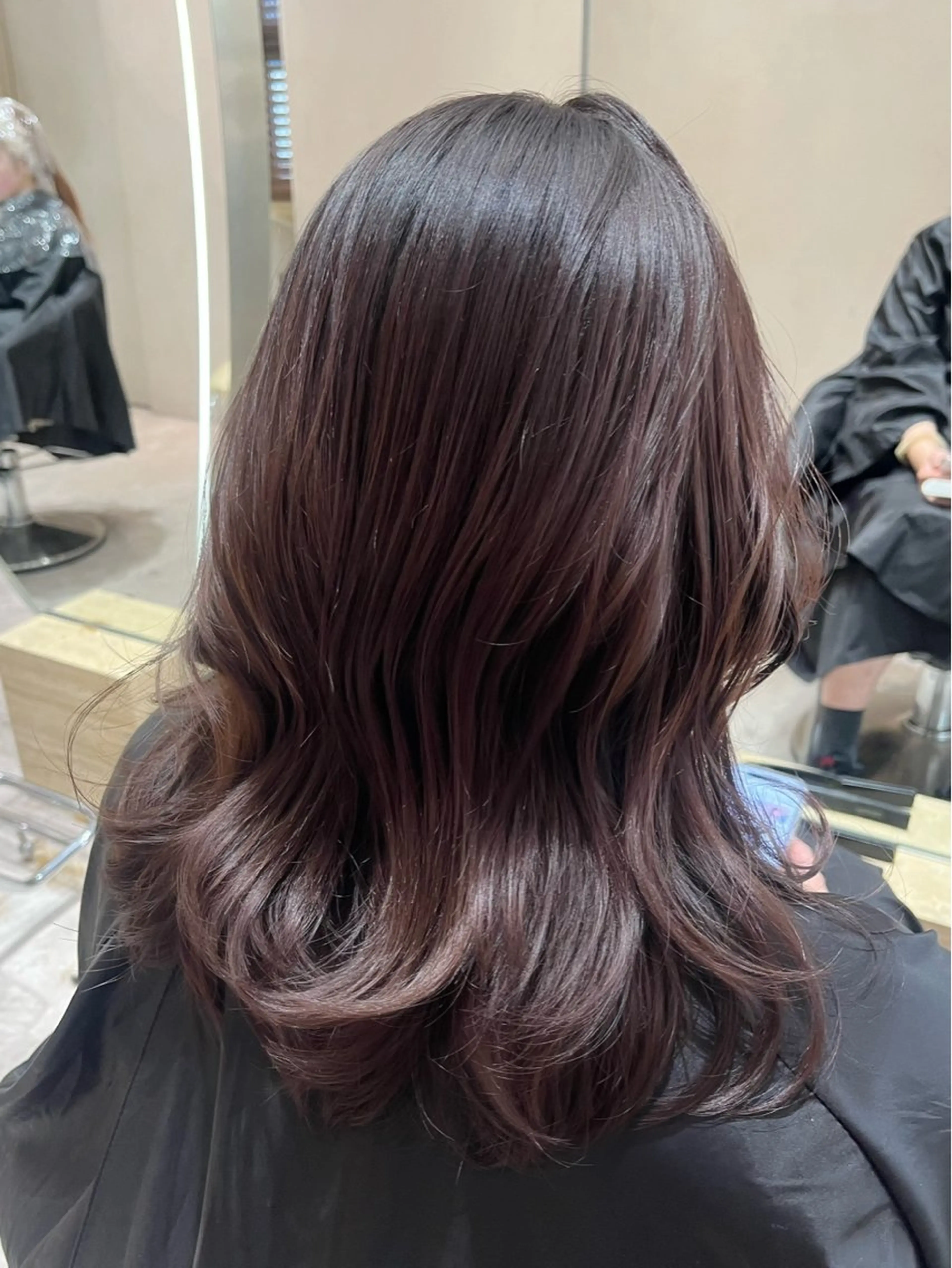 セミロング カラー カット ヘアカラー 顔周りカット/ 透明感カラー/ユナのヘアスタイル