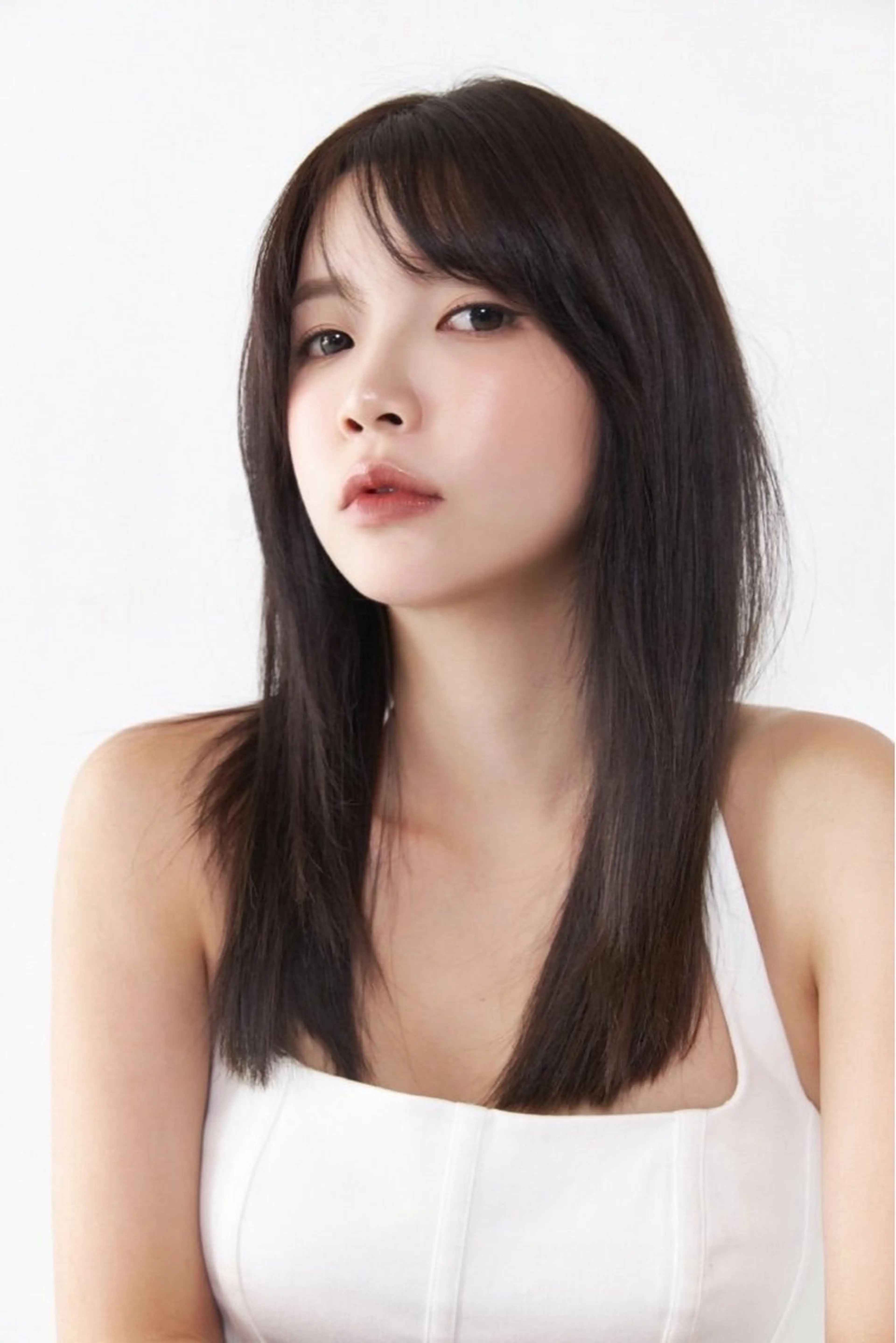 セミロング カラー ヘアアレンジ ヘアカラー トリートメント JUNO韓国ヘア MIAN.⋆𝜗𝜚のヘアスタイル