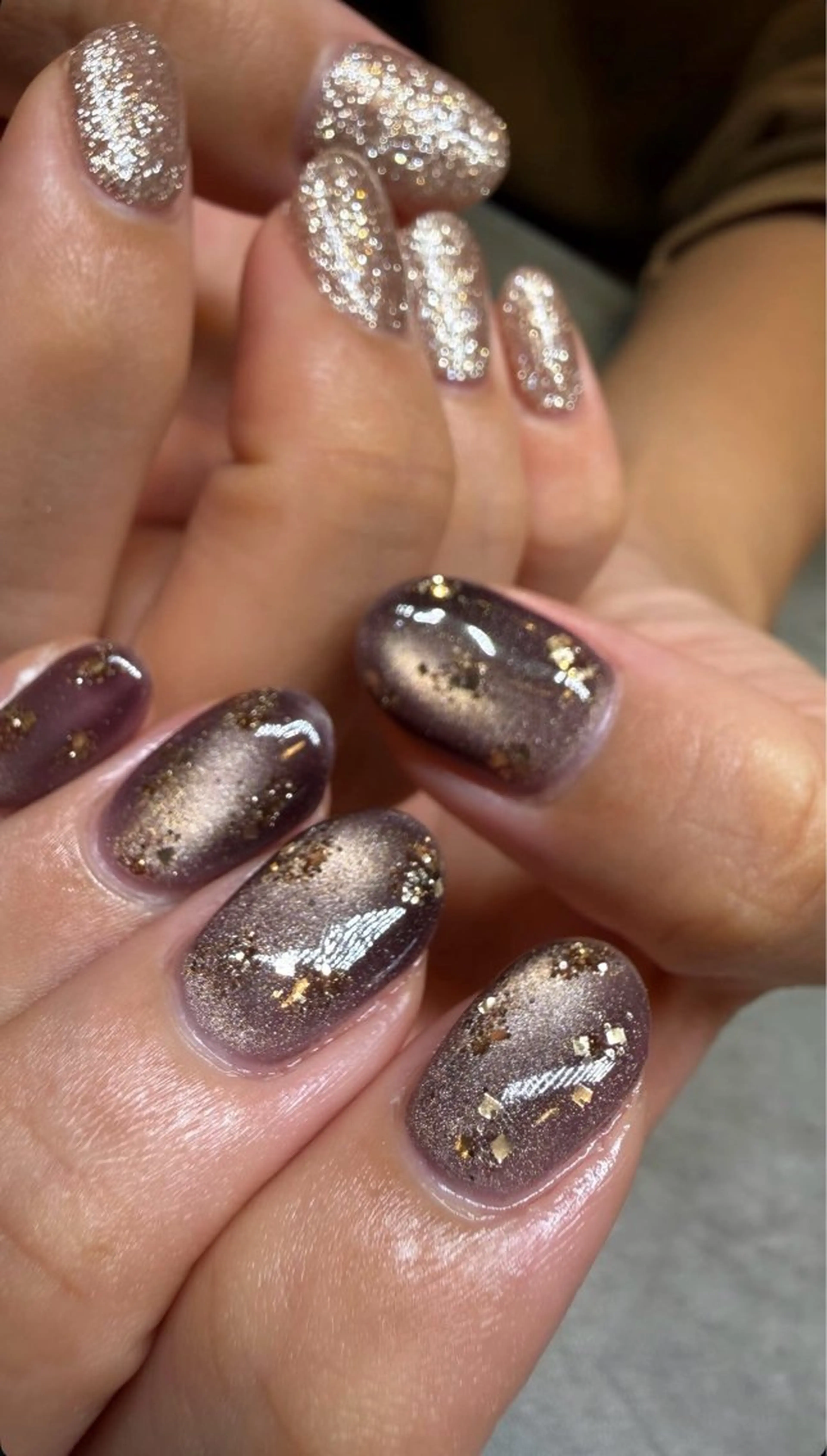 ネイル マグネットネイル ニュアンスネイル Apsaras putihのネイルデザイン