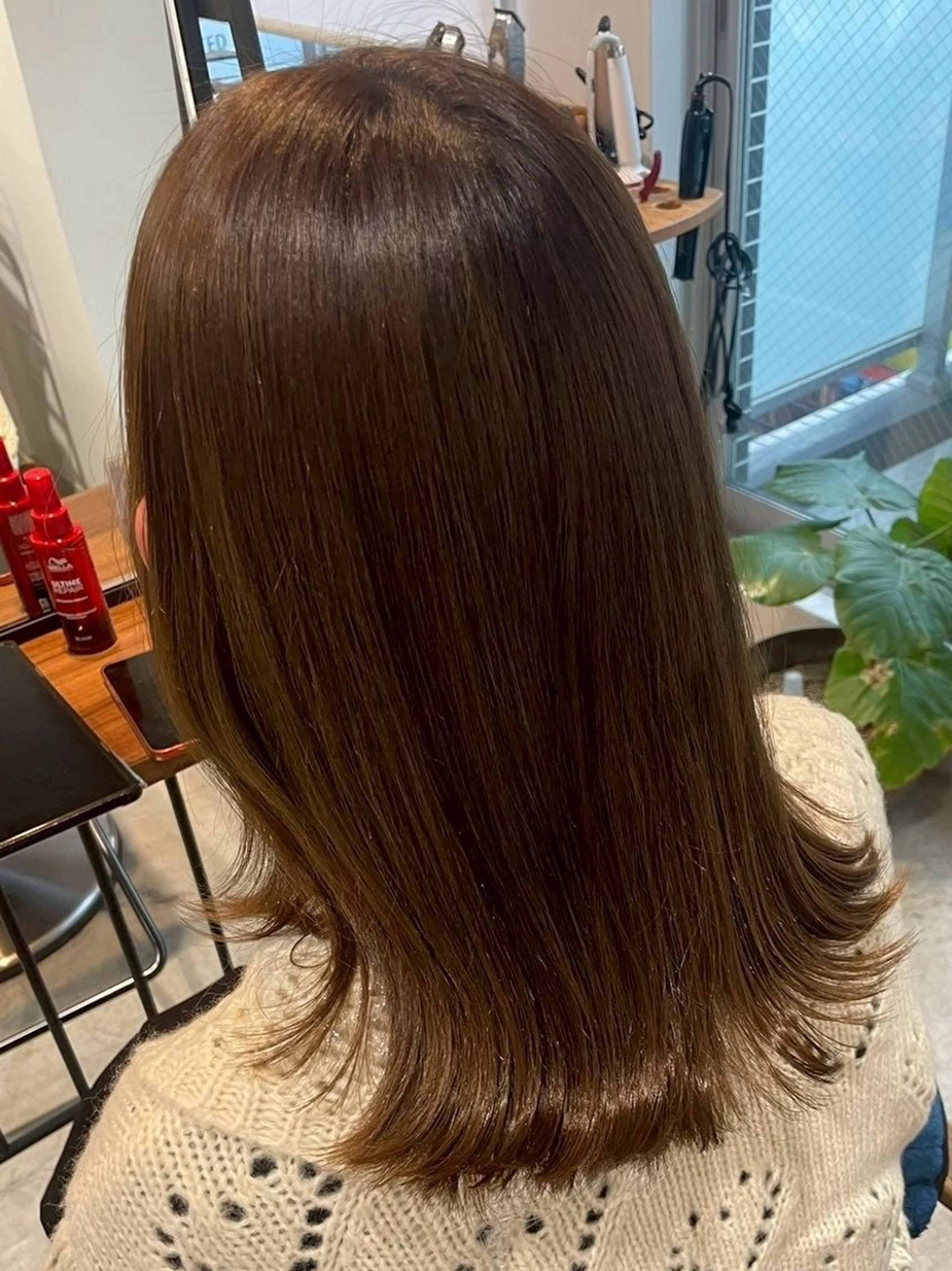 ロング ヘアカラー トリートメント 暖色カラー🌺／ 髪質改善🌿／ゆうかのヘアスタイル