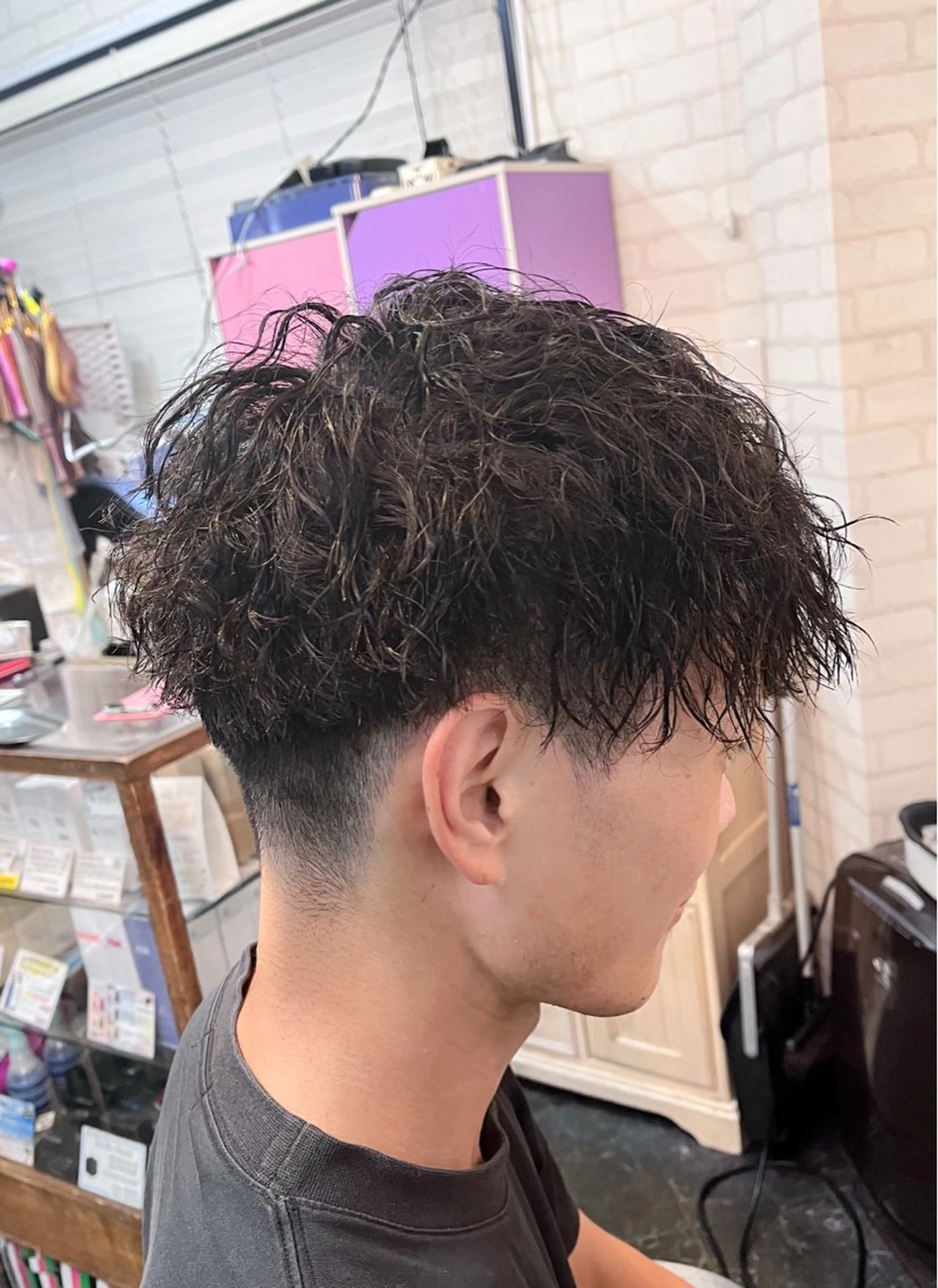 ショート パーマ ヘアアレンジ メンズ マッシュ カット パーマ Kimura Shinyaのヘアスタイル