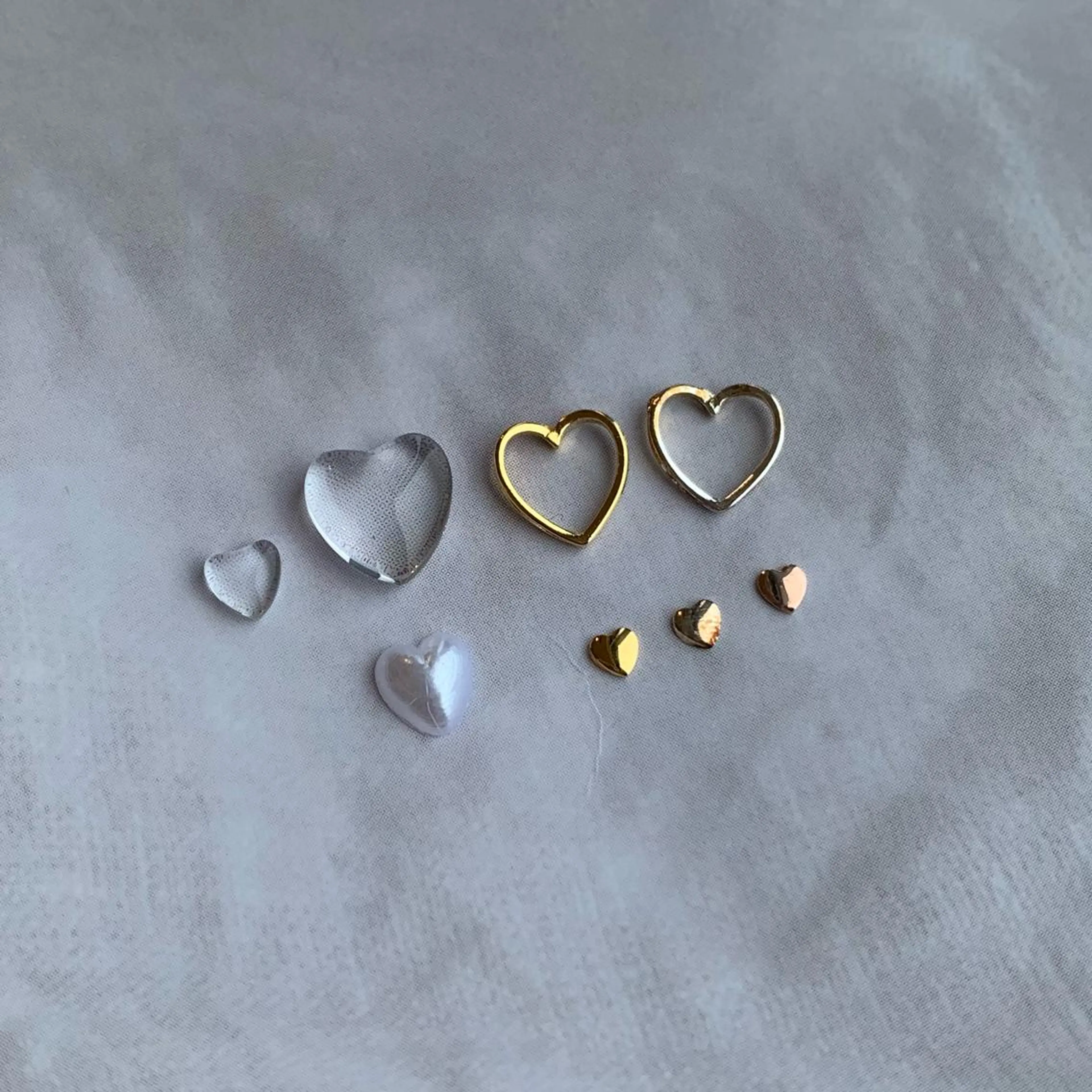 ネイル ハート ホログラムネイル ピンク 赤色 Baleine × Li'acil所属・Minami Kodamaのネイルデザイン