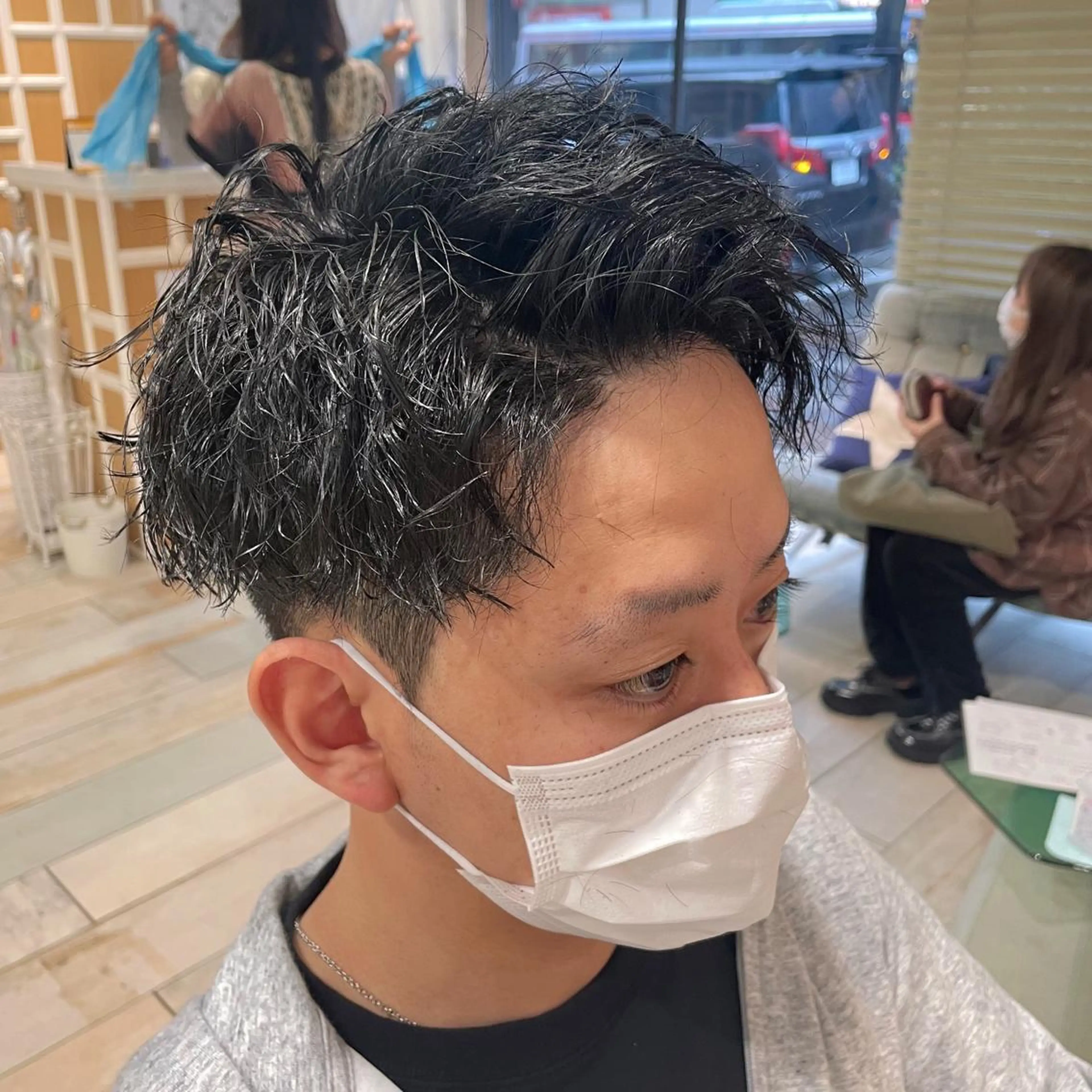 ショート パーマ メンズ カット パーマ すげ さやかのヘアスタイル