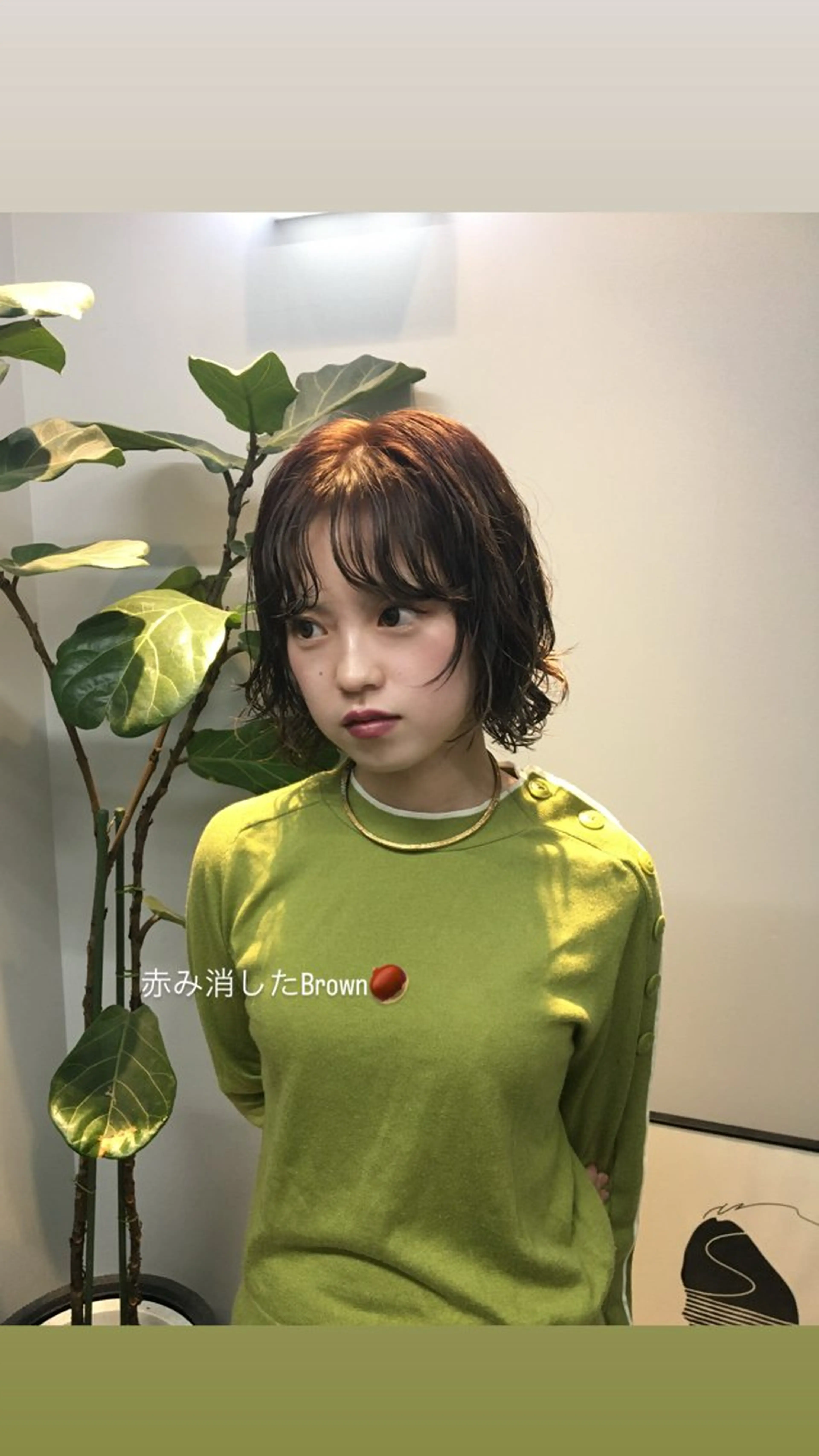 ショート カラー ブラウンカラー ヘアカラー 石井聖愛/名古屋/ 伏見/カラーモデルのヘアスタイル