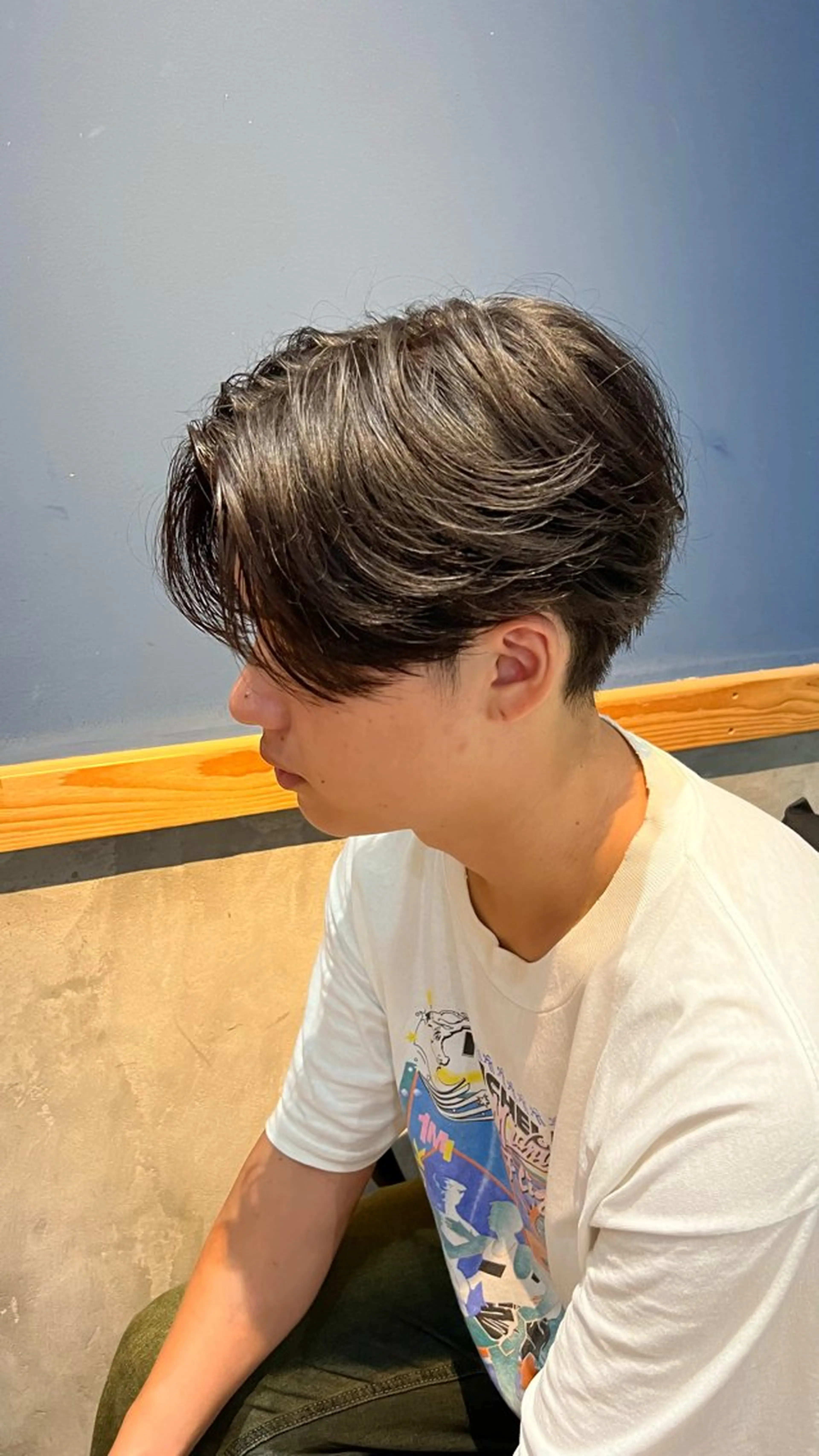 ミニモ初回限定30%off メンズカット、曲がる縮毛矯正の写真