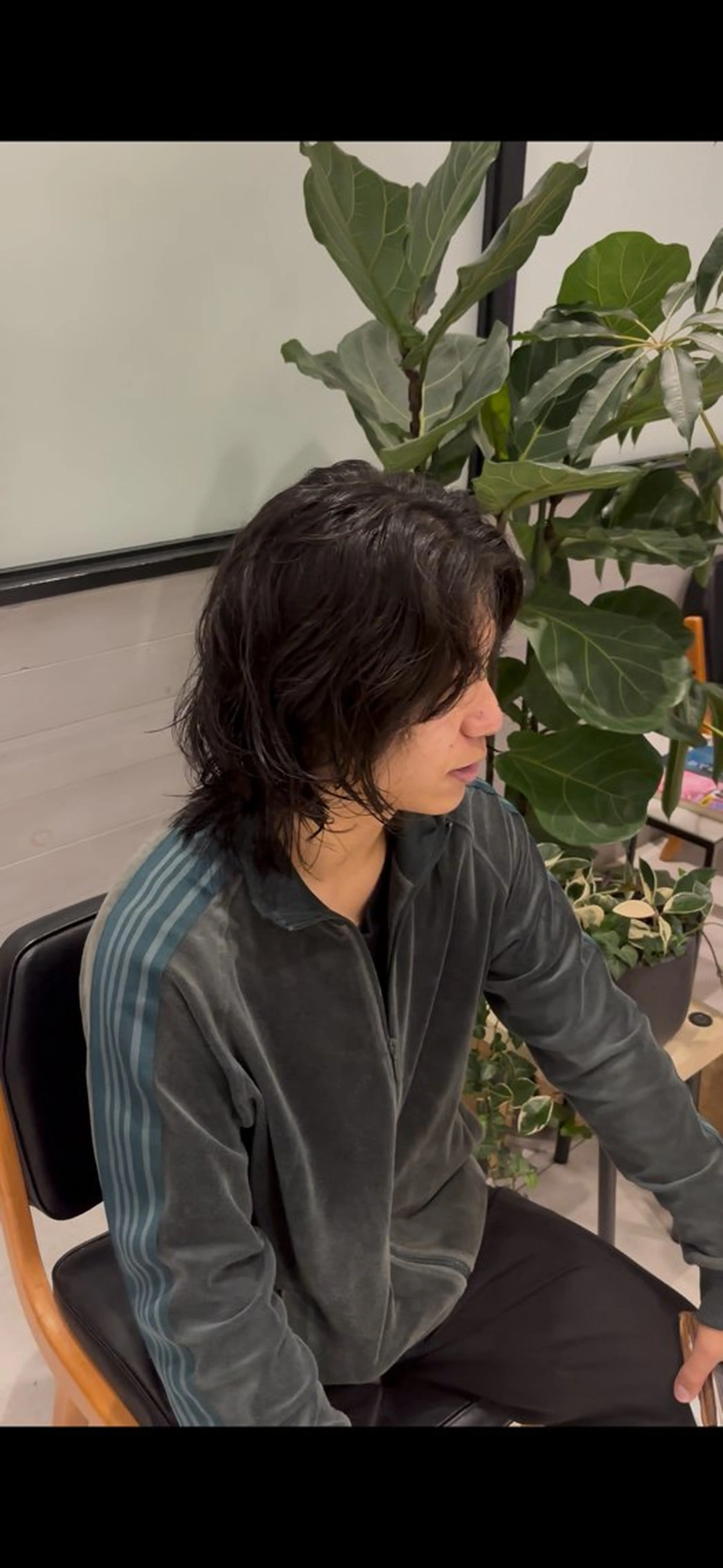 ロング メンズ メンズパーマ ボブ 顔周りカット ハイレイヤー レイヤーカット カット パーマ ニュアンス/フェザー /パーマ/RYUTOのヘアスタイル