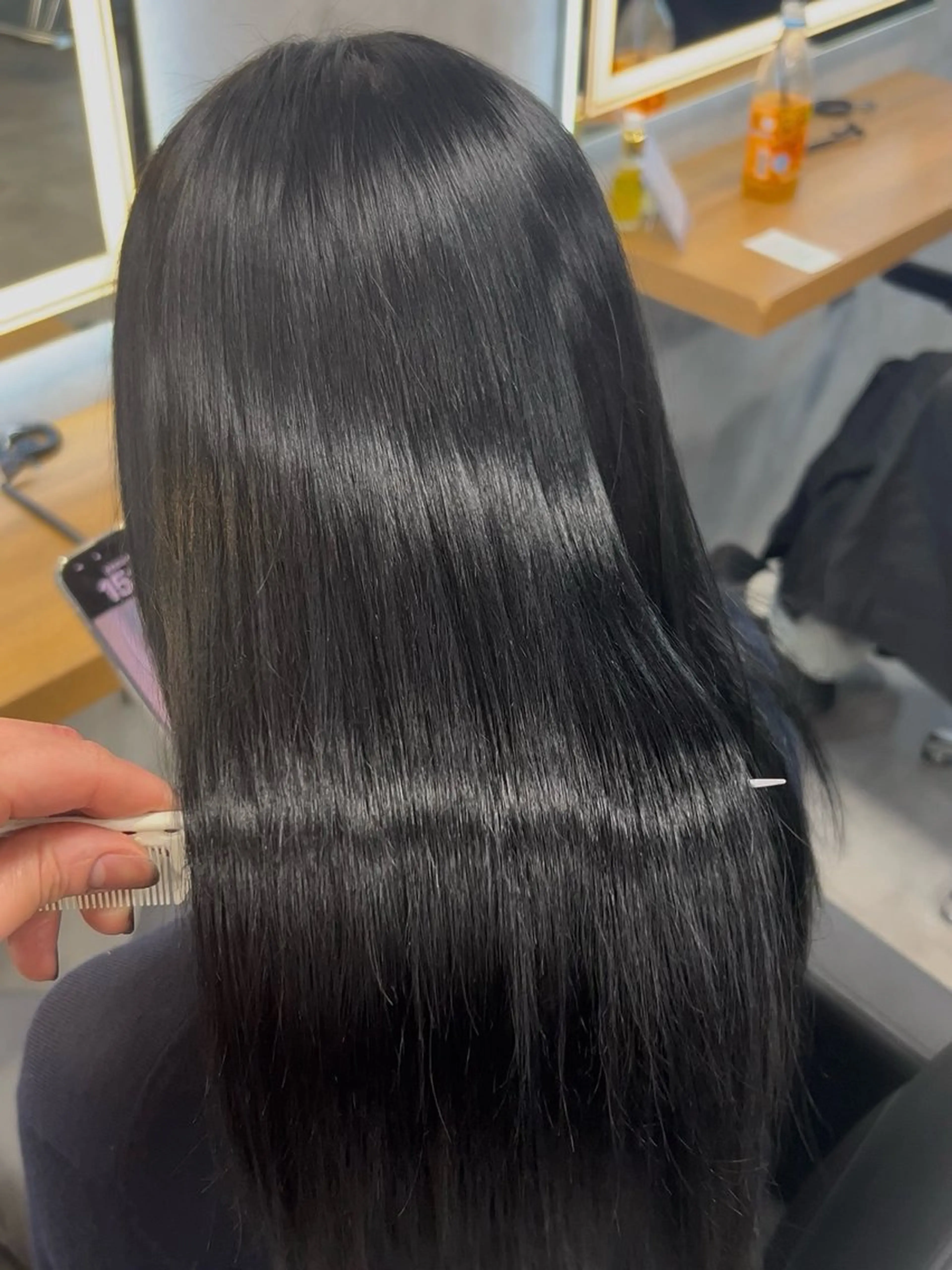 ロング カラー 髪質改善 縮毛矯正 トリートメント ナチュラル艶カラー/ YUNAのヘアスタイル