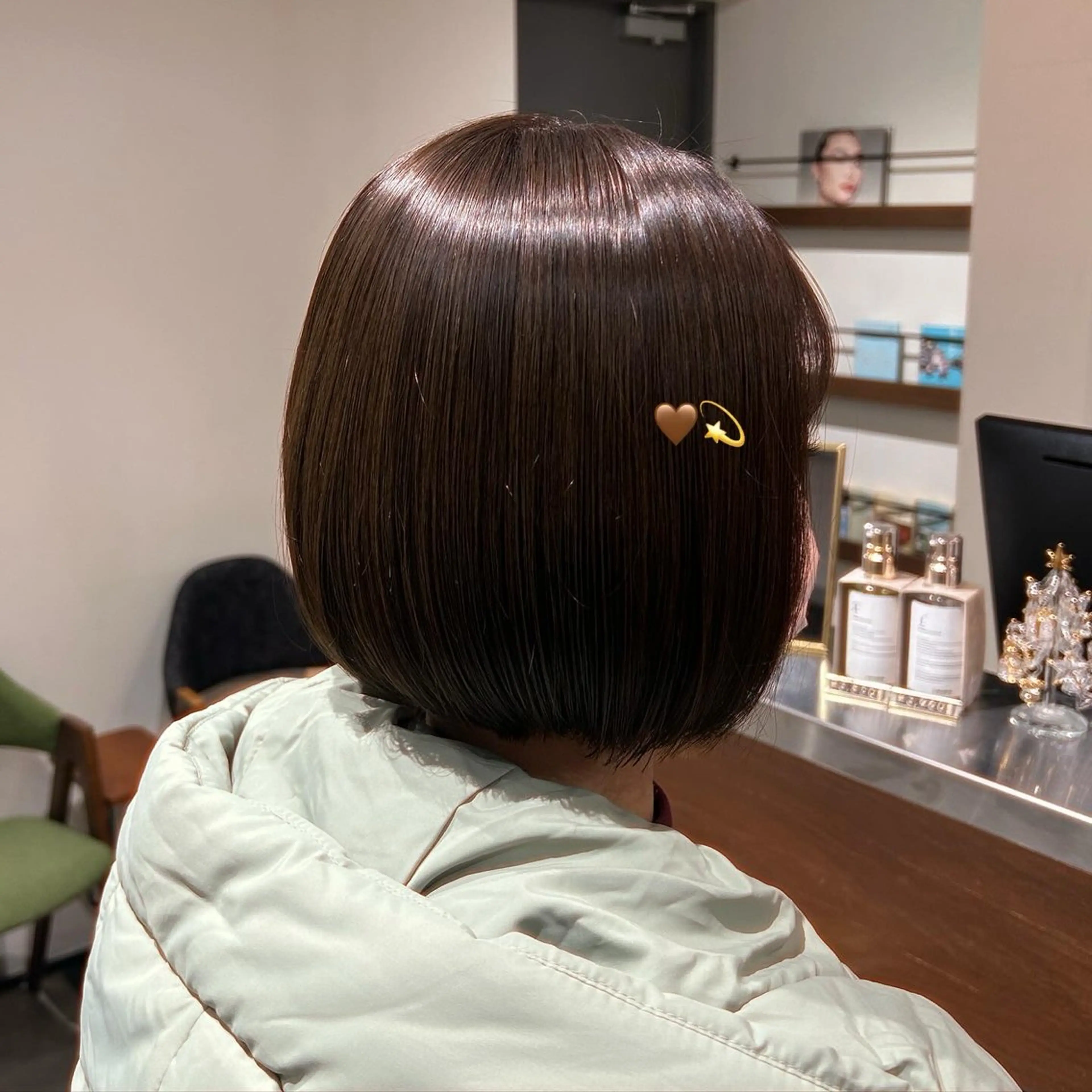 ショート ヘアカラー トリートメント おしゃれボブ/暖色 カラー🧶いろはのヘアスタイル