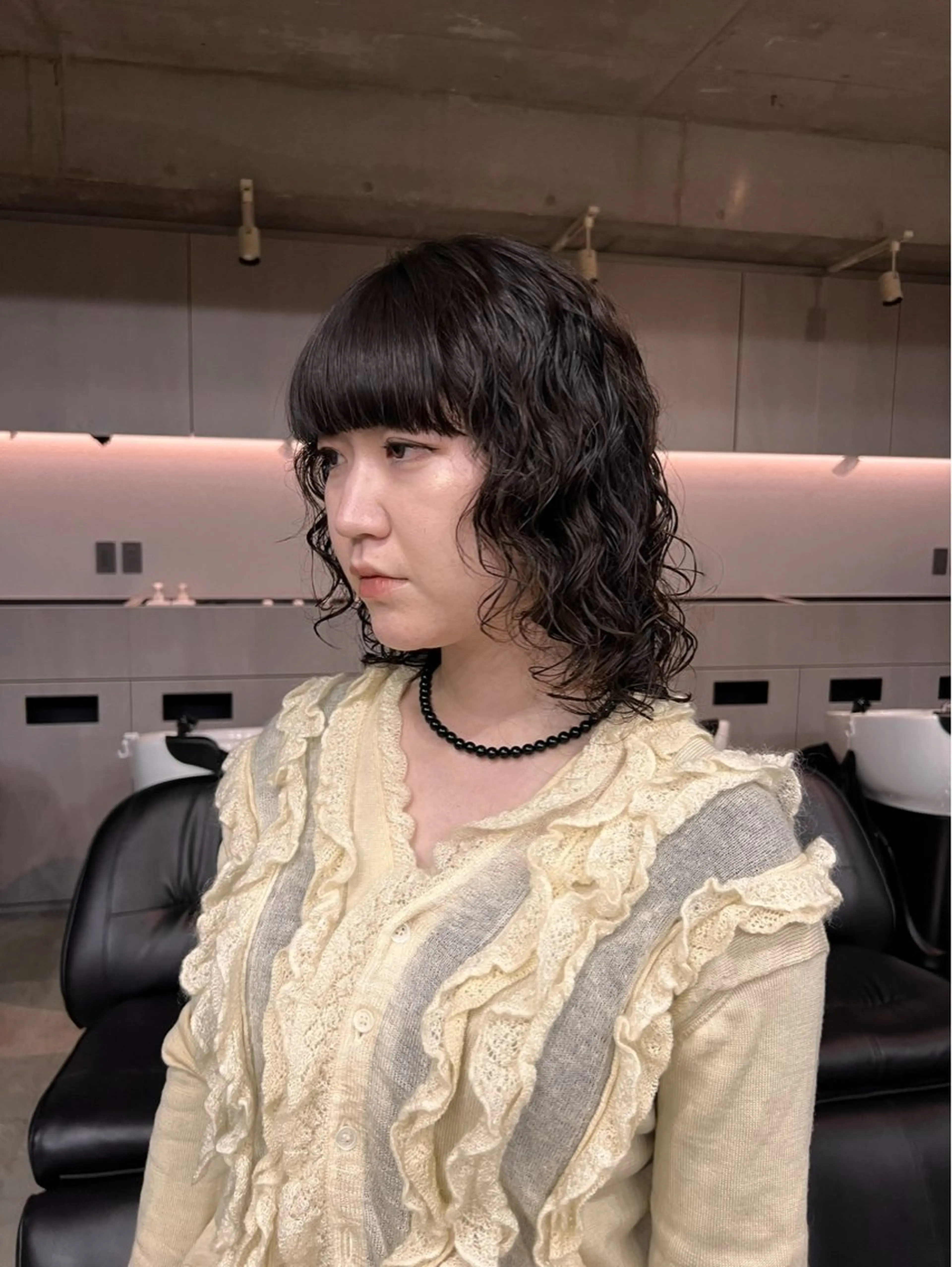 ミディアム パーマ レイヤーカット/ パーマ‪/表参道のヘアスタイル