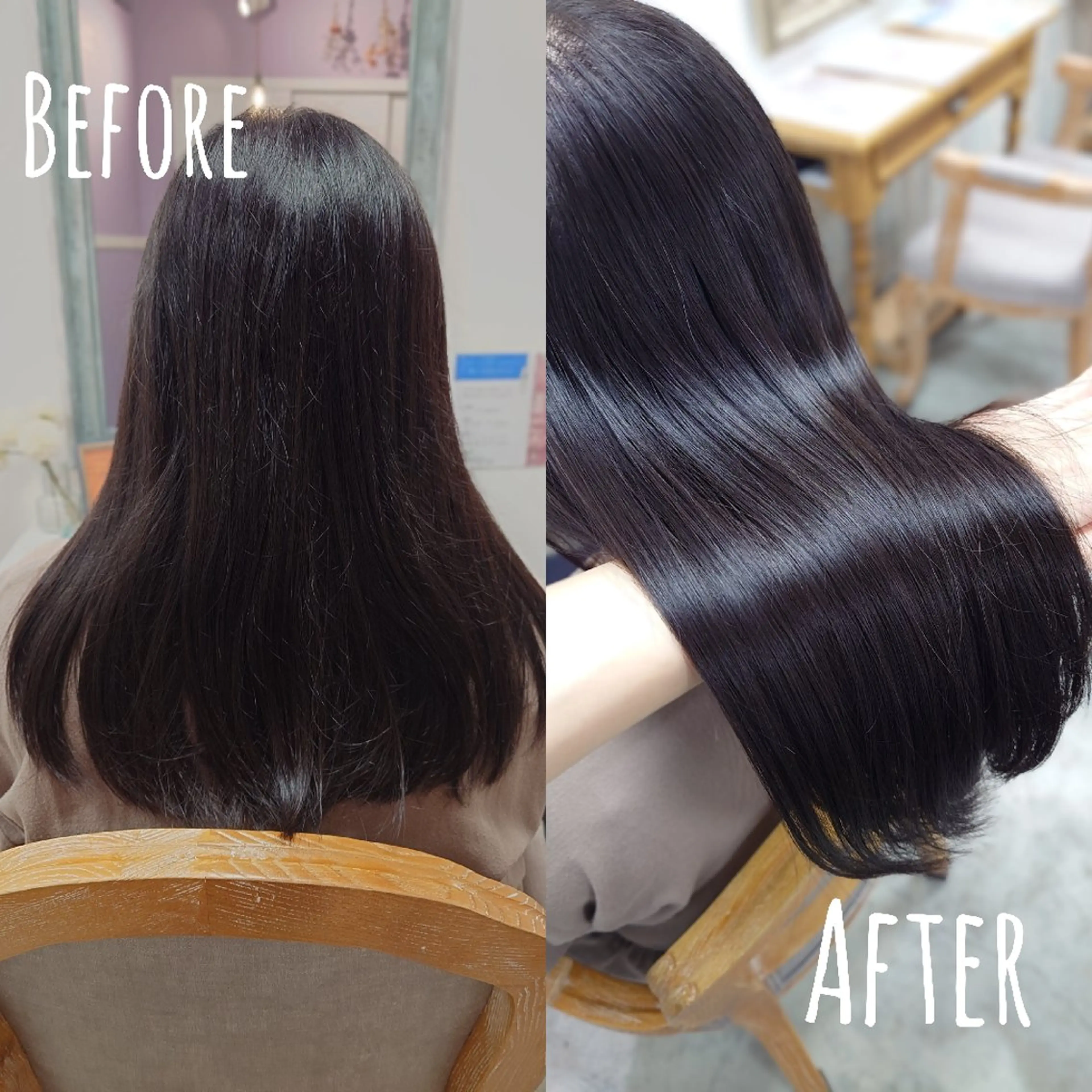 セミロング 髪質改善 縮毛矯正 tico 🌱shiori🌱のヘアスタイル