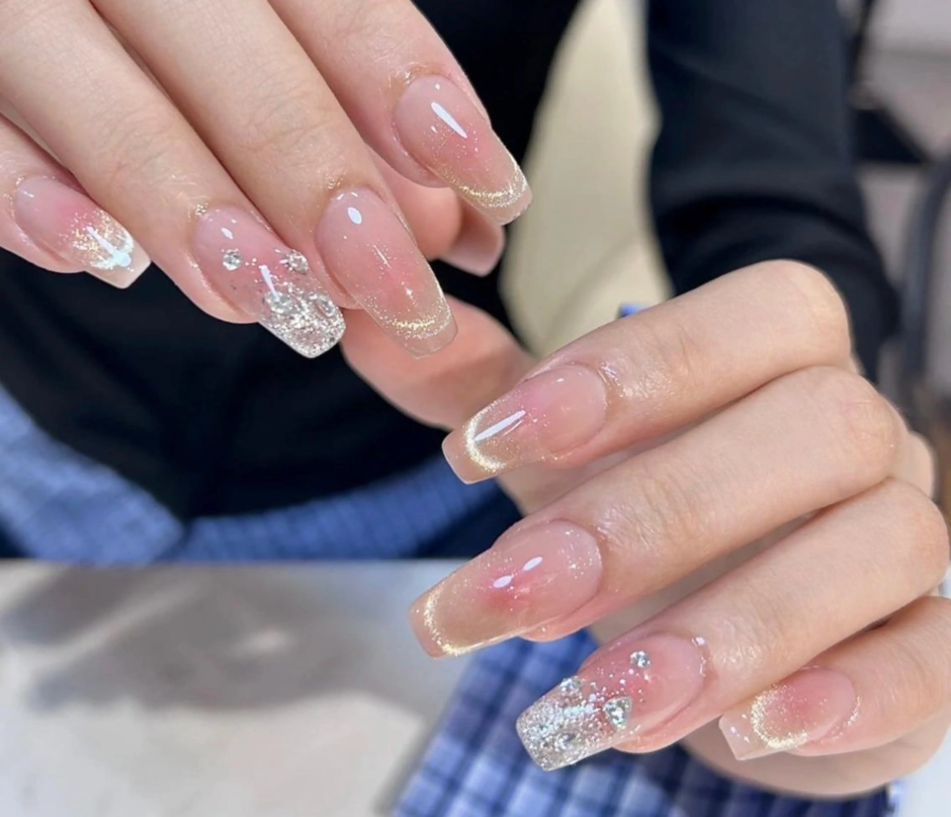 ネイル アートネイル べっ甲ネイル チークネイル 長さ出し フラッシュネイル ハンドネイル ハンドケア For you. Nail Salonのネイルデザイン