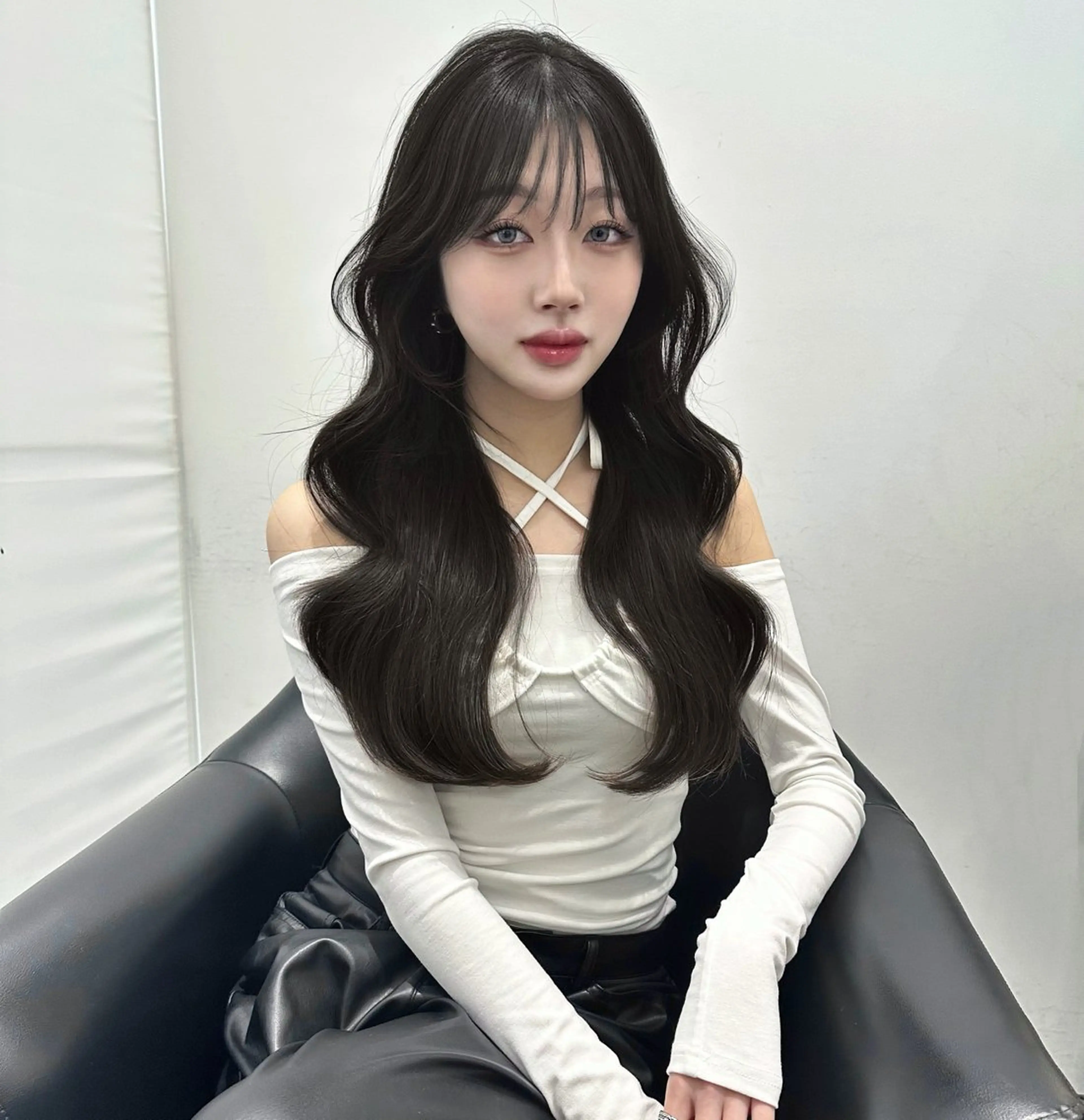 ロング カラー 透明感カラー 韓国風ヘア レイヤーカット ワンホン🎀韓国ヘア 💞新宿/GAKUのヘアスタイル