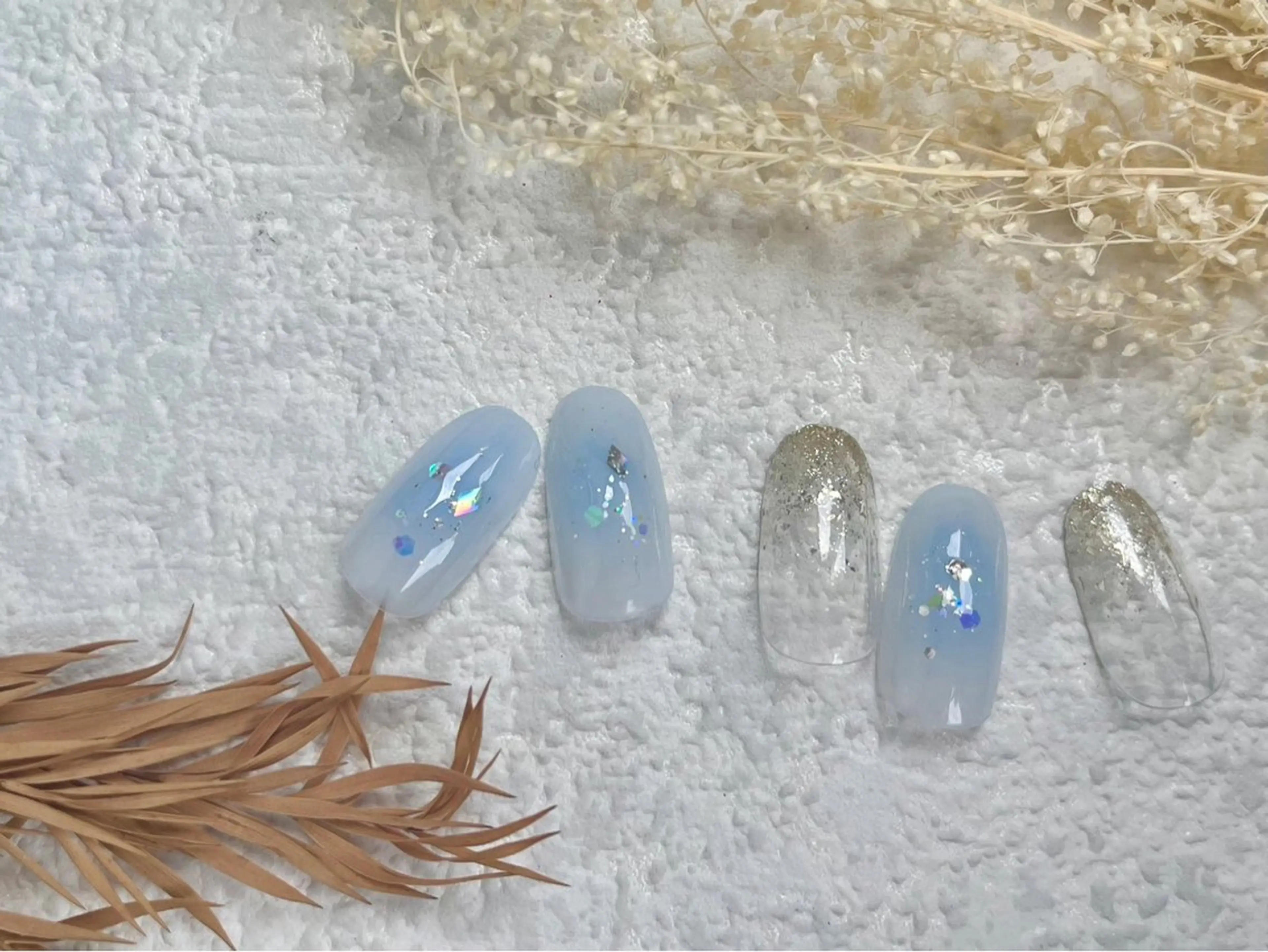 ネイル オーロラネイル フットネイル フレンチネイル ジェルネイル 韓国ネイル ハンドネイル Mogu nail 二子玉川のネイルデザイン