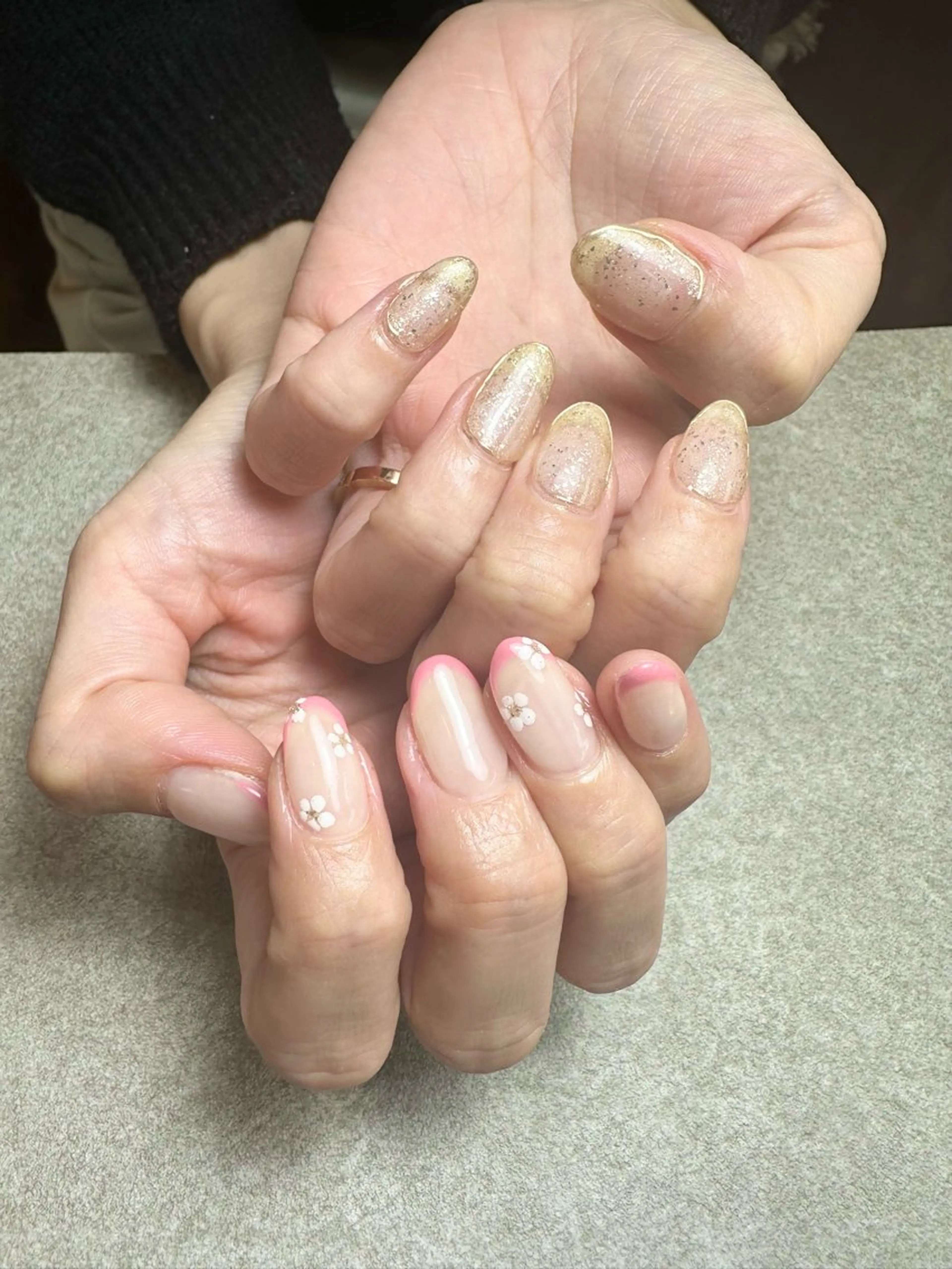 ネイル パステルネイル ピンク 春ネイル nailroom Anmie.のネイルデザイン