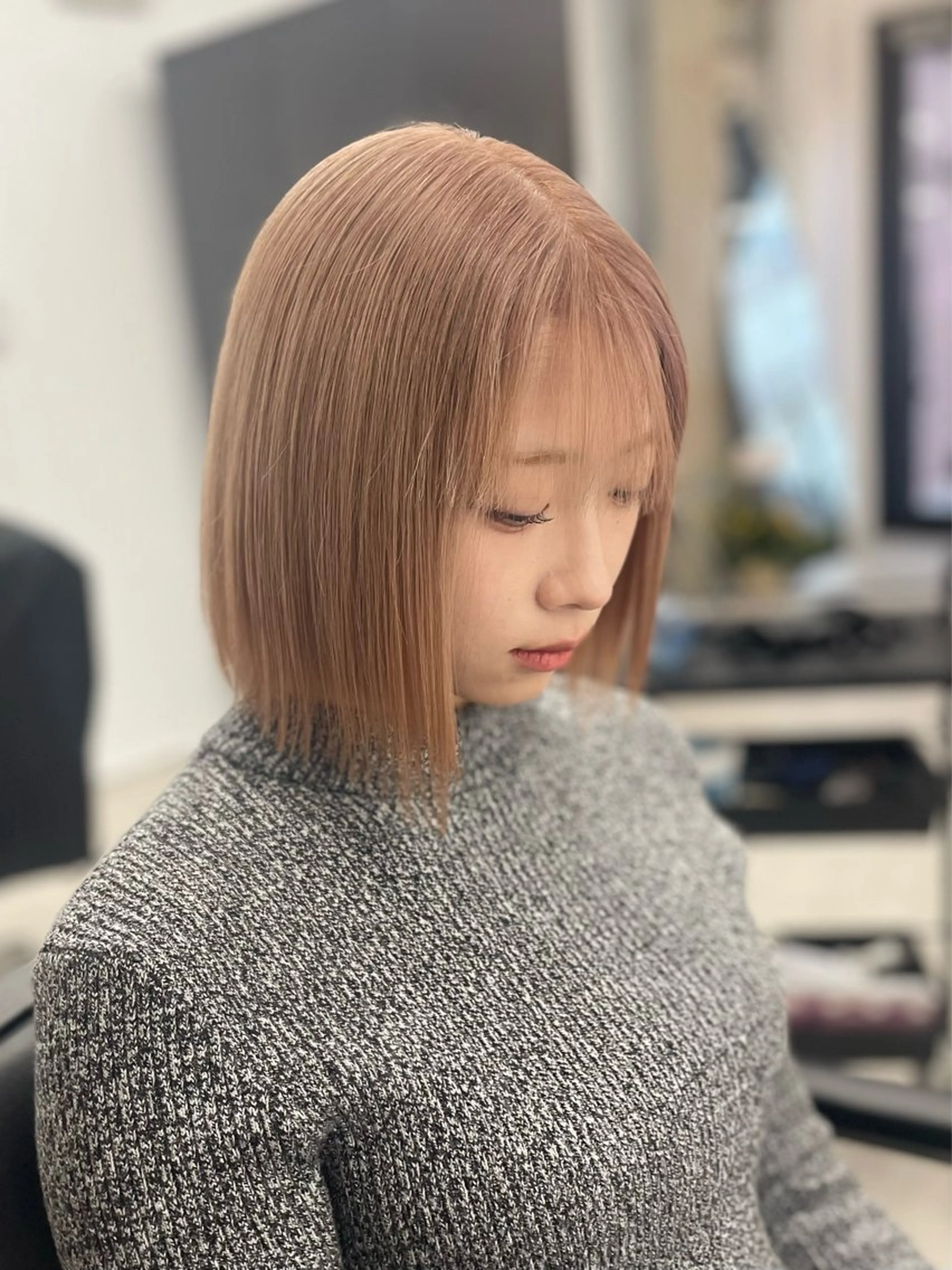 ミディアム カラー ヘアカラー トリートメント GaKu/ハイトーン /ブリーチ/ブロンドのヘアスタイル