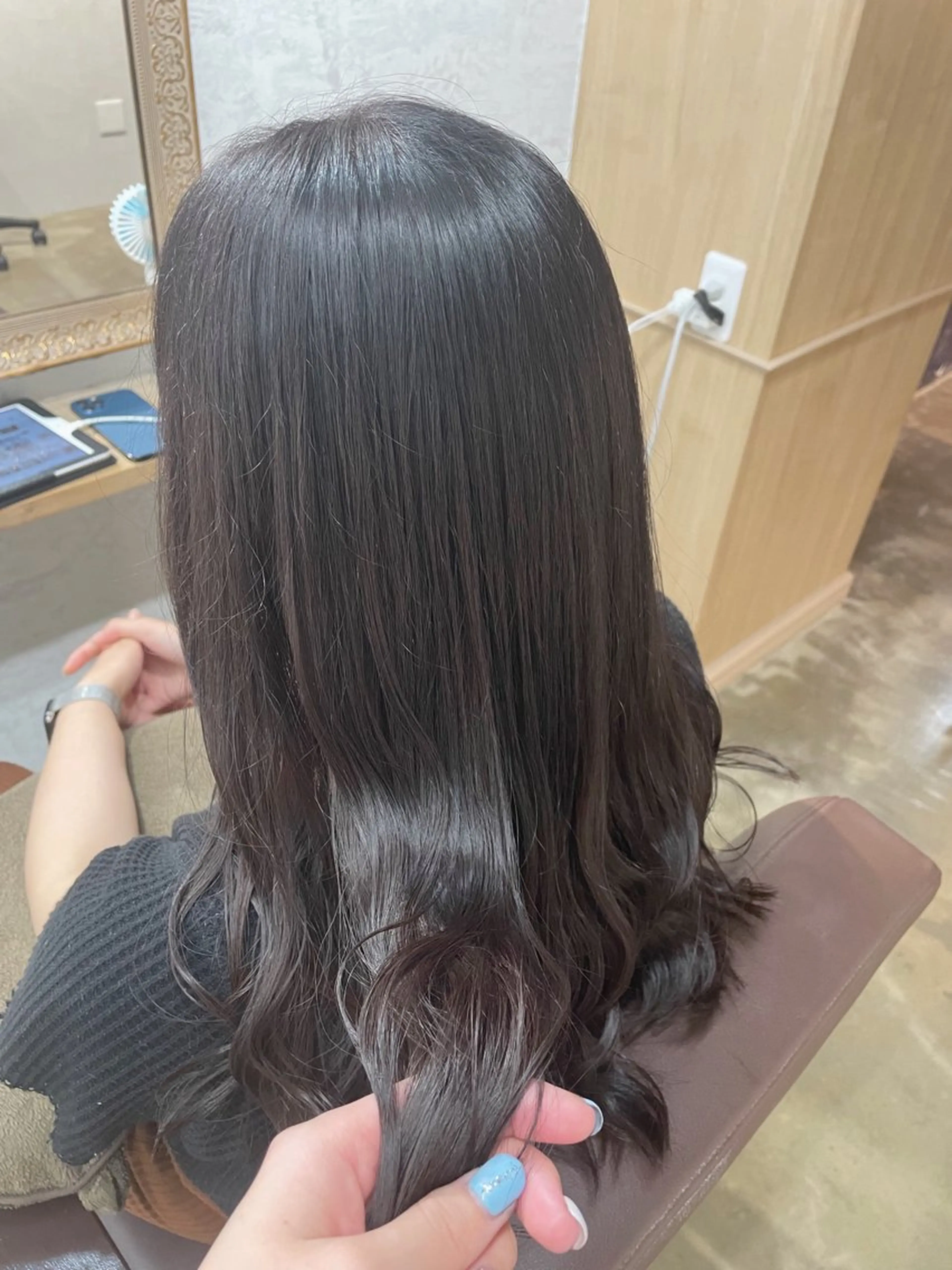ロング カラー ヘアアレンジ グレージュ ラベンダーカラー ラベンダーグレージュ ラベンダーグレー ヘアカラー トリートメント 🍒新家 さくら🍒のヘアスタイル