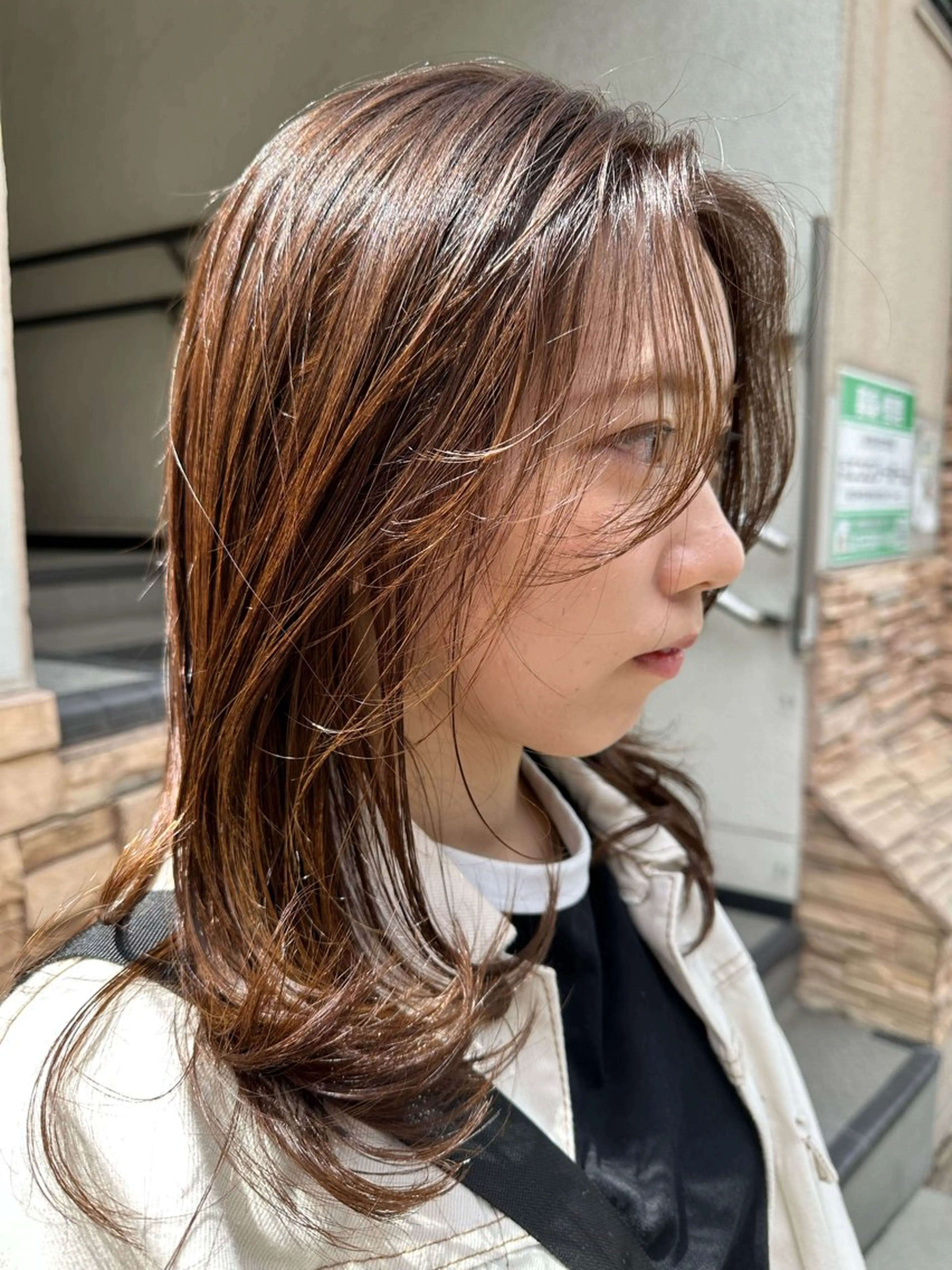 髪質改善艶髪カラーの写真