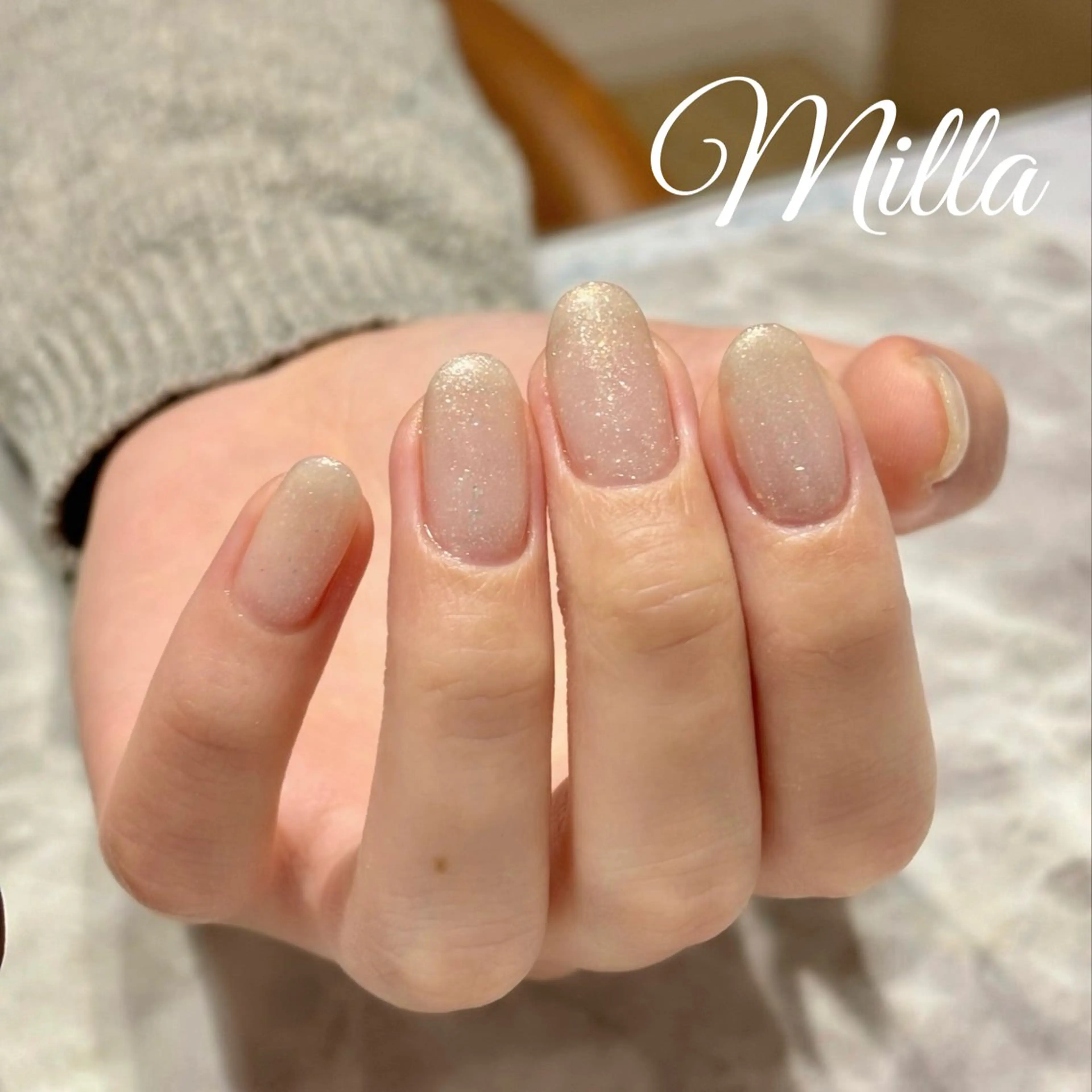 ネイル ラメ(グリッター) ワンカラーネイル Nail Salon Milla / ミラのネイルデザイン