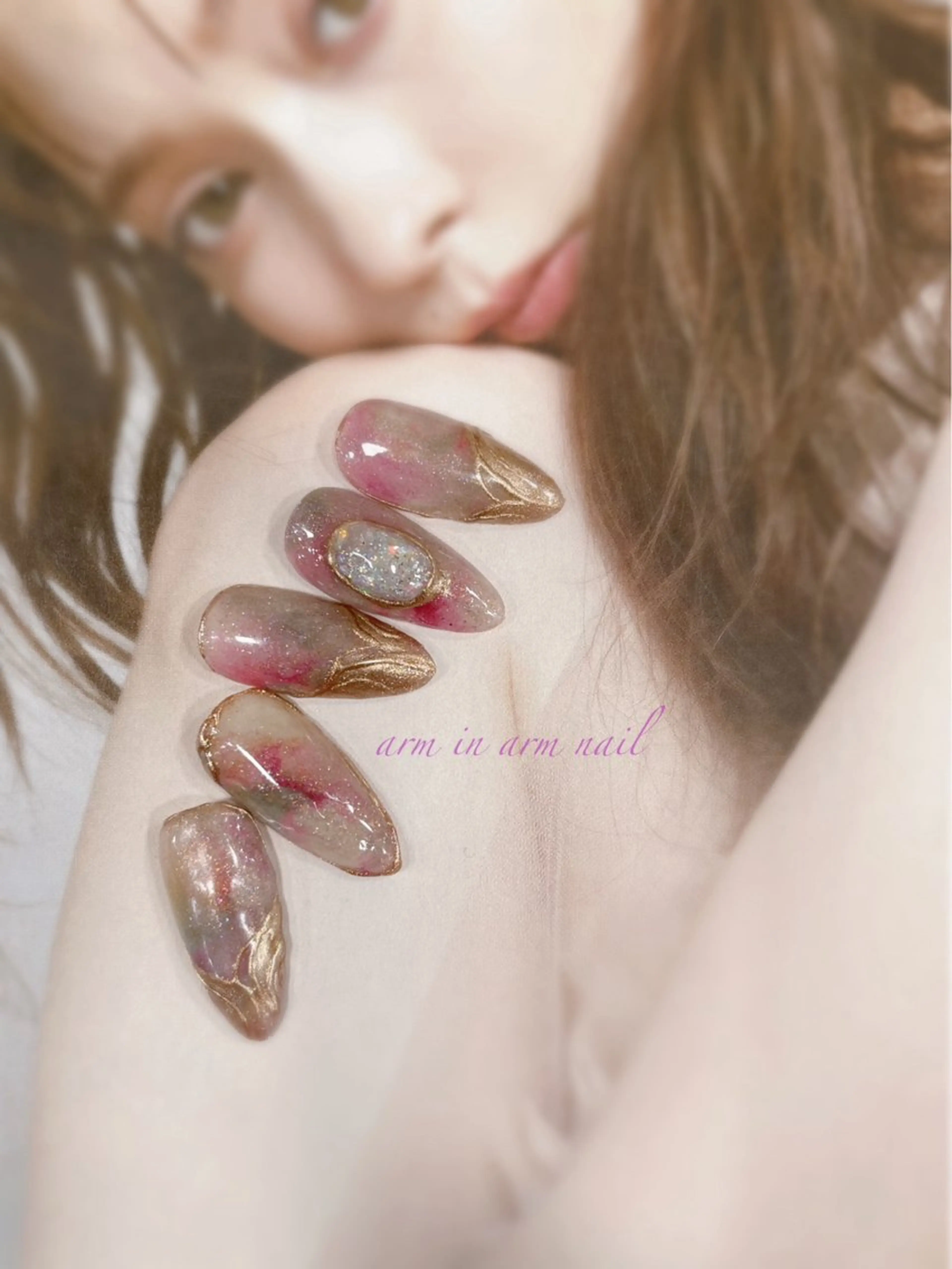 ネイル arm in arm ︎✿Yamamotoのマツエク・マツパデザイン