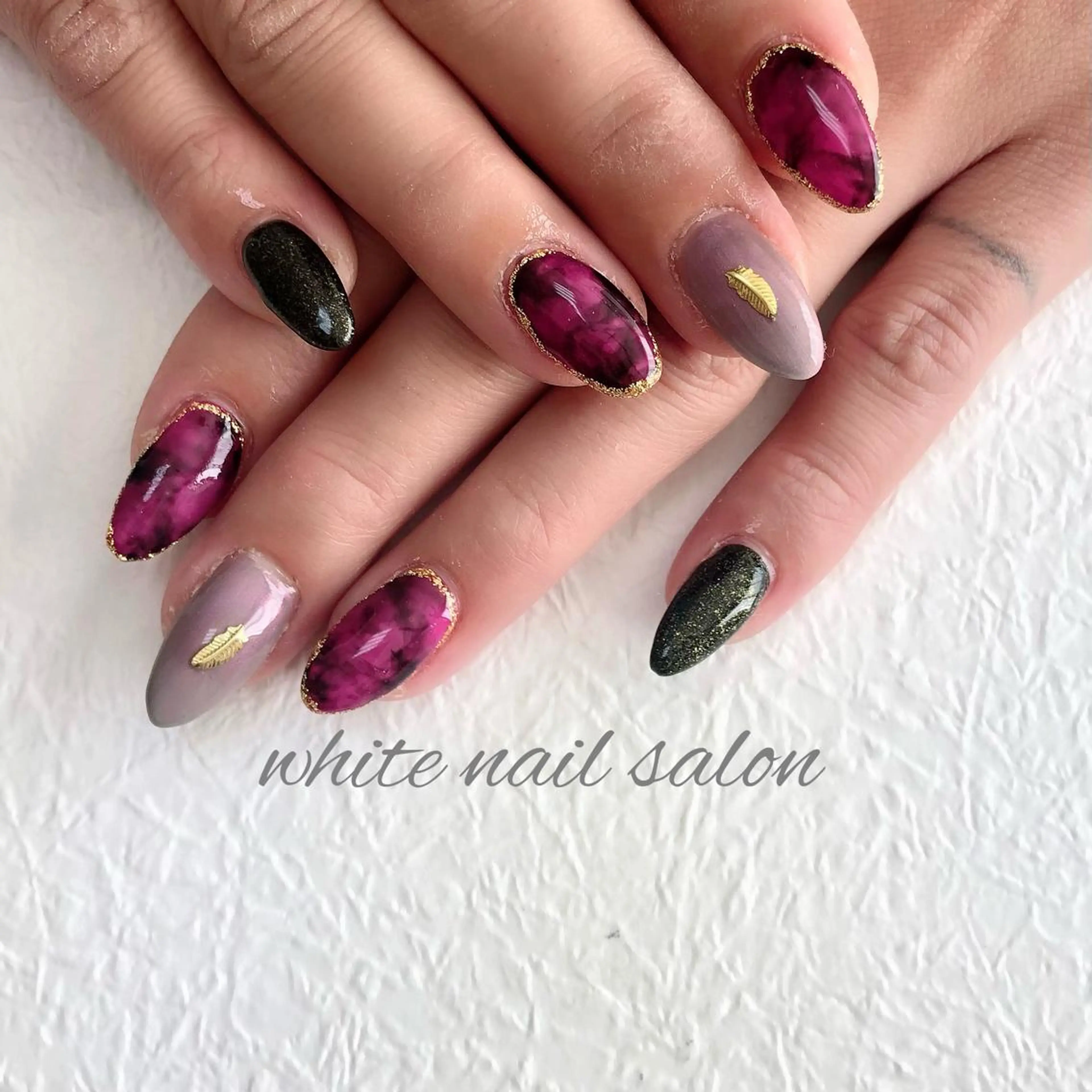 ネイル アートネイル フレンチネイル ジェルネイル ハードジェル 持ち込み ハンドネイル white nail salonのネイルデザイン