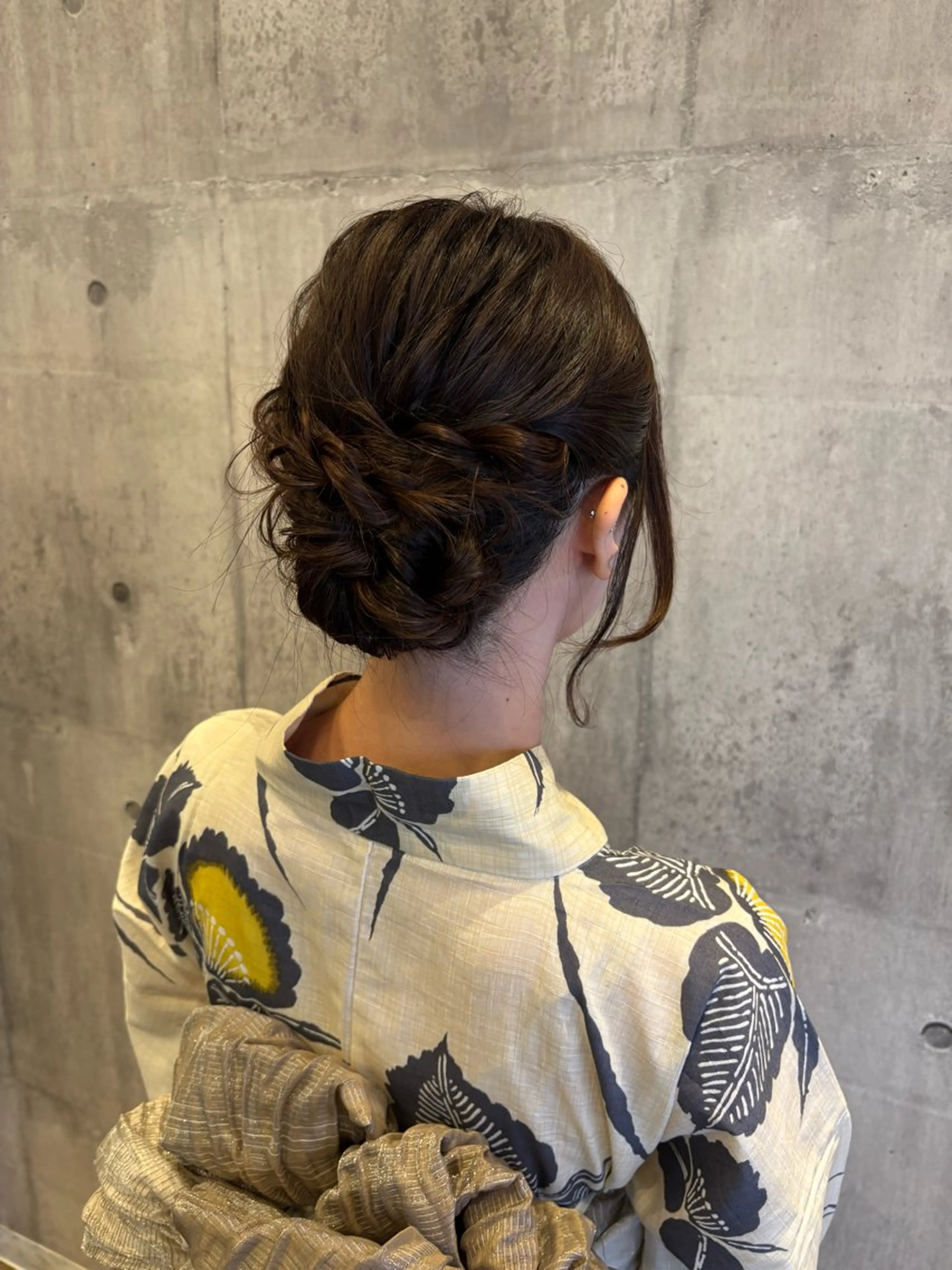 着付け 加藤 つばさのヘアスタイル