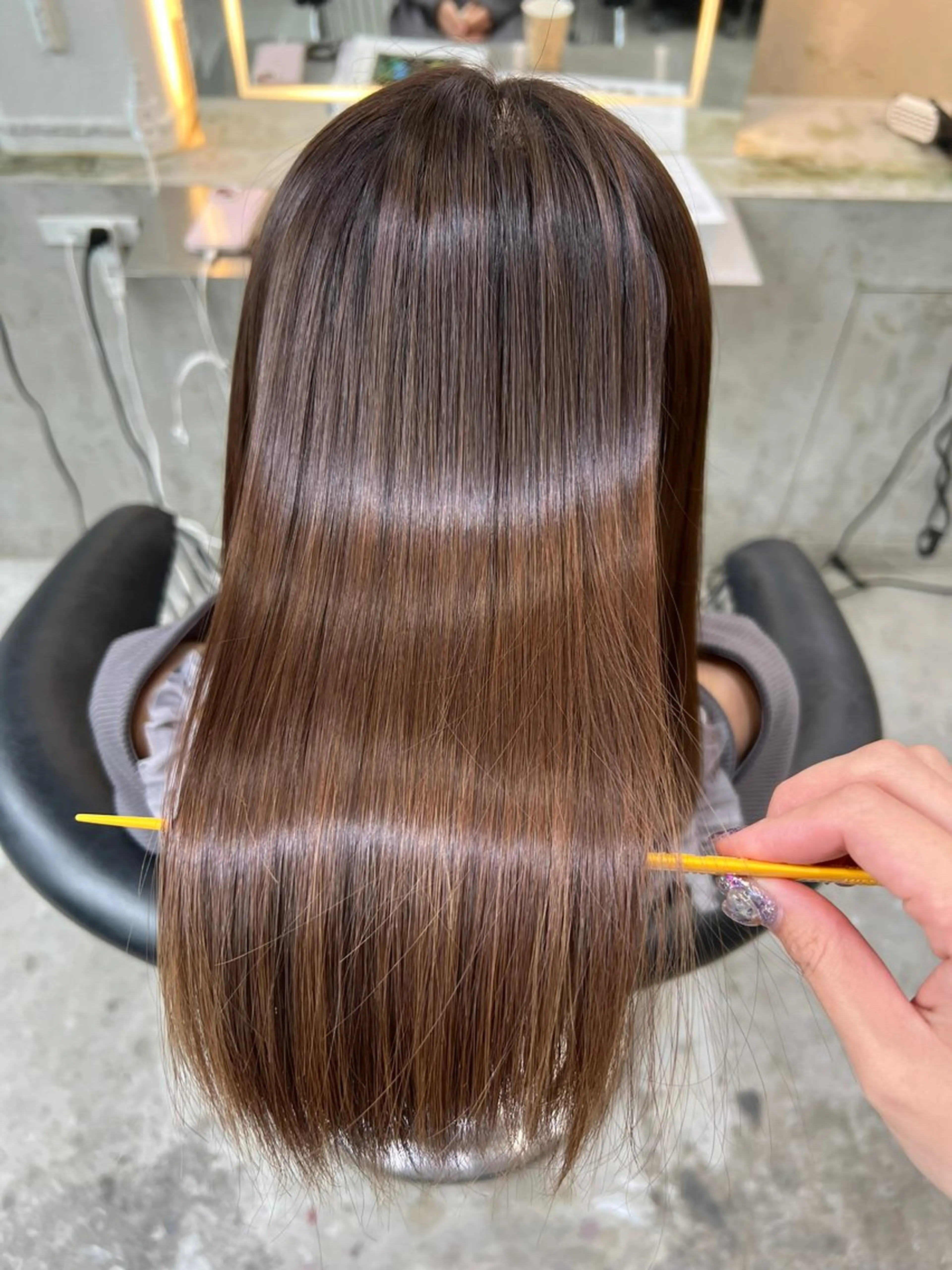 セミロング トリートメント 酸熱トリートメント 髪質改善/ボブ/ ハイトーン❣️yuiのヘアスタイル