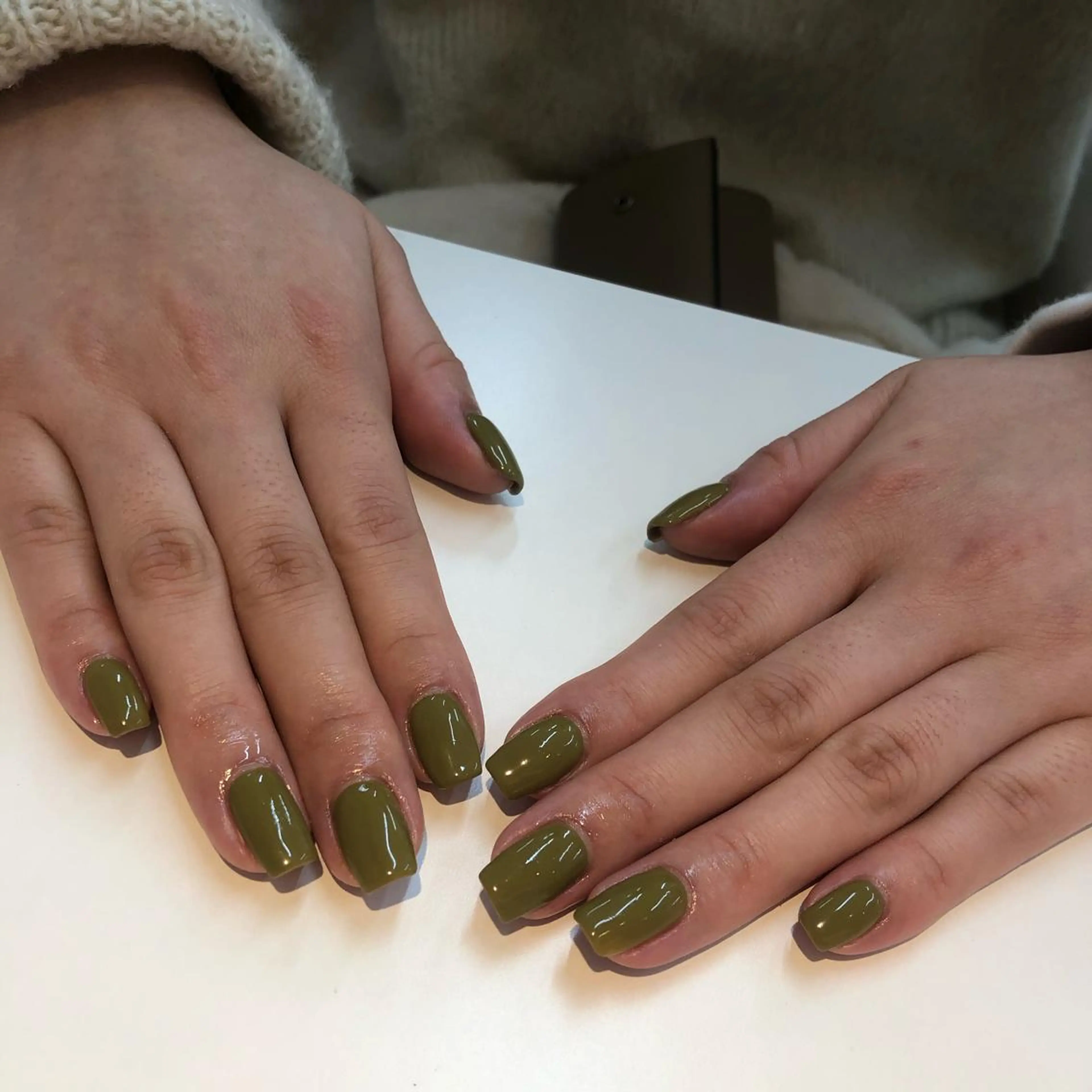 カラー ネイル スクエアネイル ネイルサロンolive所属・久米 奈津美のネイルデザイン