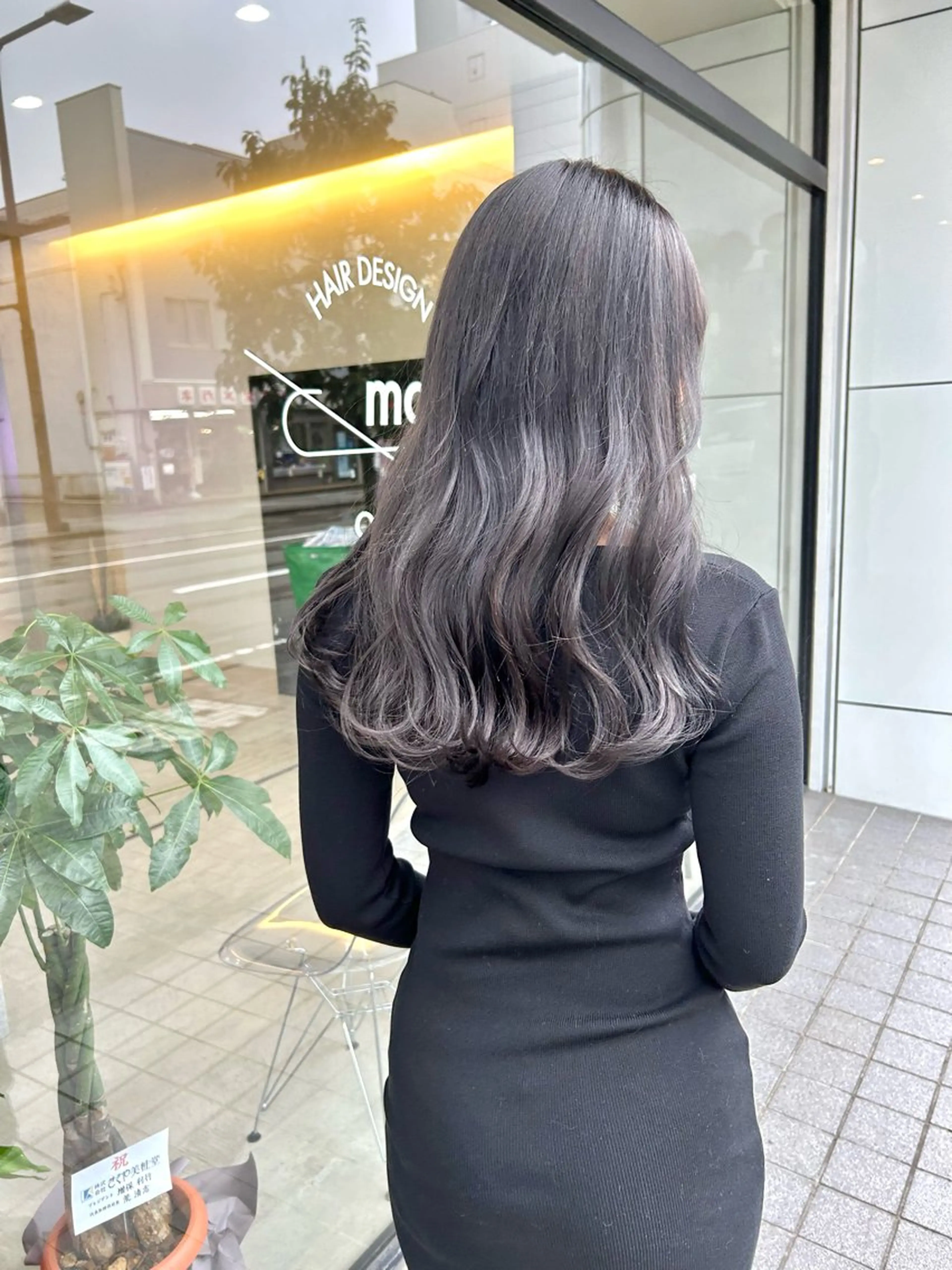 ミディアム カラー カット ヘアカラー トリートメント mood tatemachiのヘアスタイル