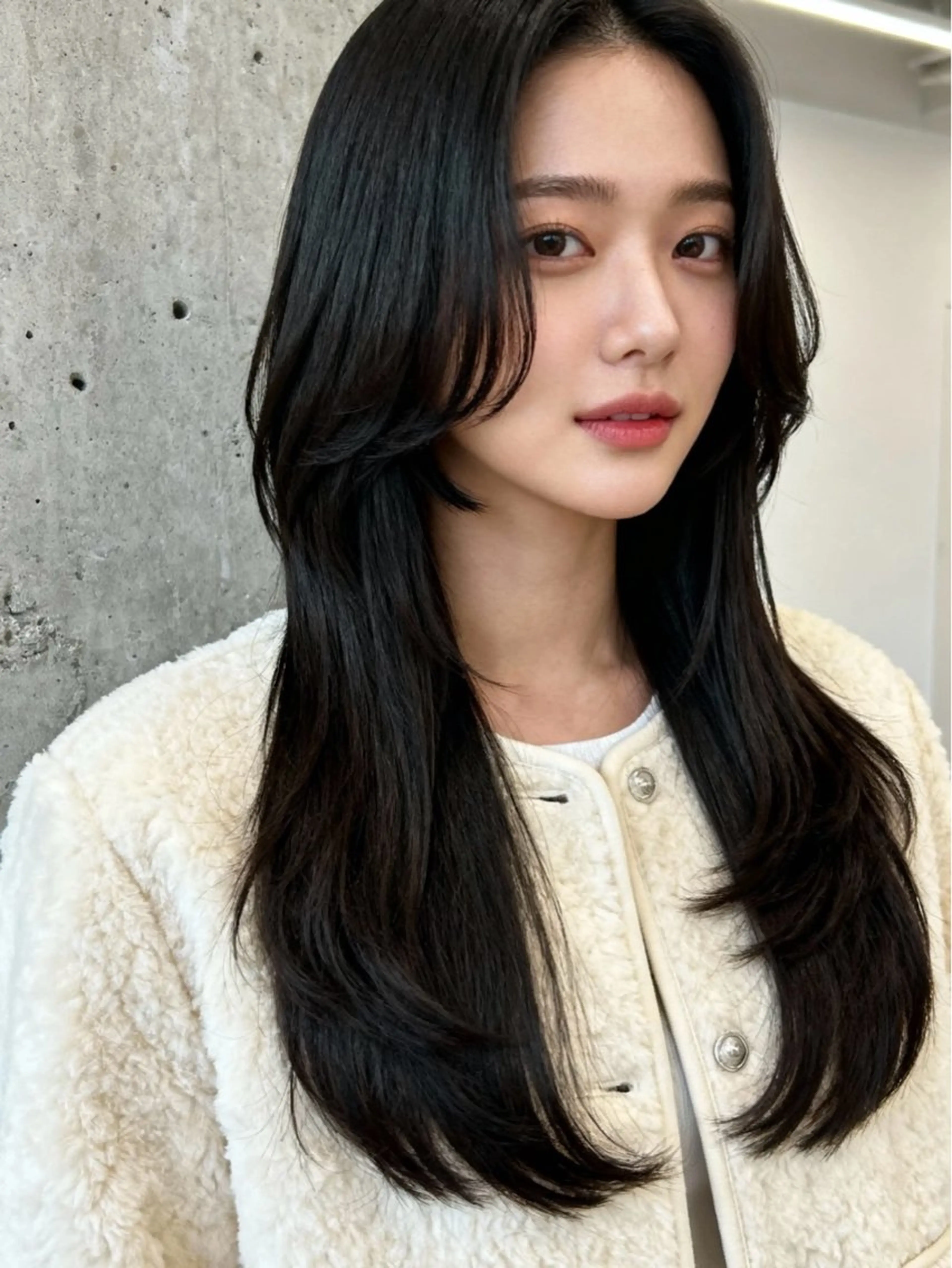 ロング ロングレイヤー くびれヘア 顔まわりレイヤー 韓国風ヘア レイヤーカット 韓国レイヤーカット 🫧大阪梅田レイヤーのヘアスタイル