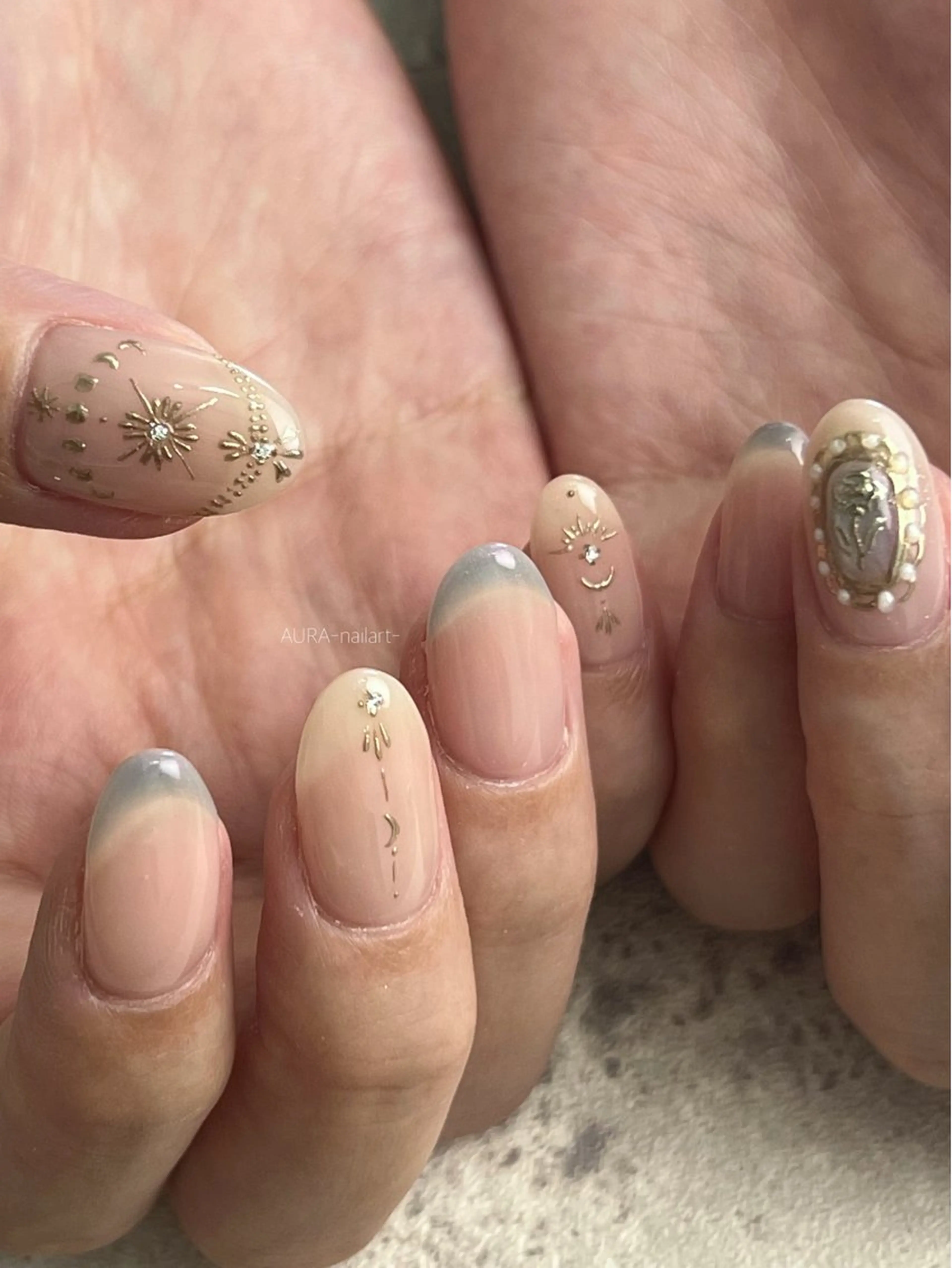 ネイル ハンドネイル AURA nailartのネイルデザイン