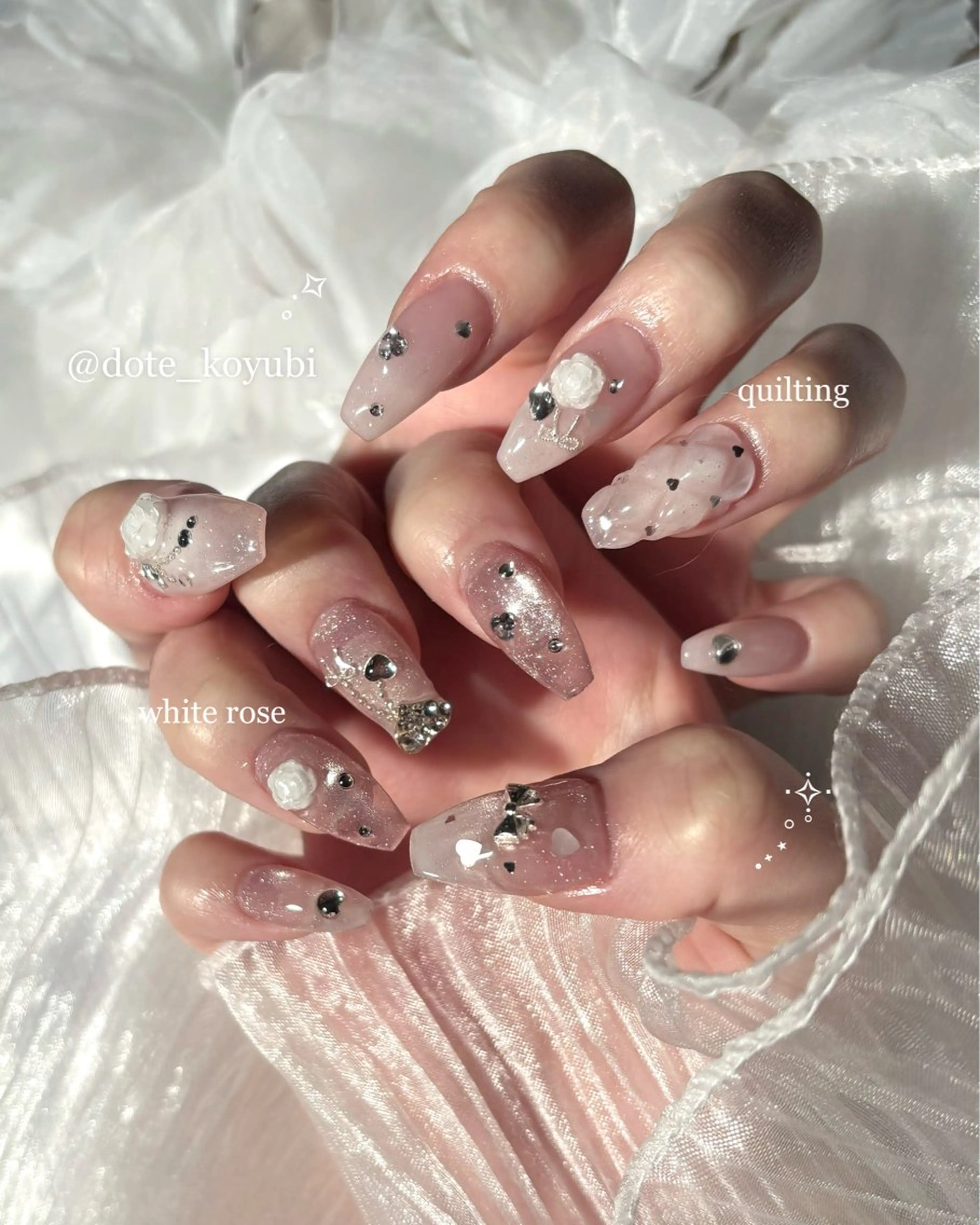 【オフあり／長さだし10本♡】💎デザインやり放題パーツ無制限(一部有料パーツ有)💎持ち込みデザインOKの写真