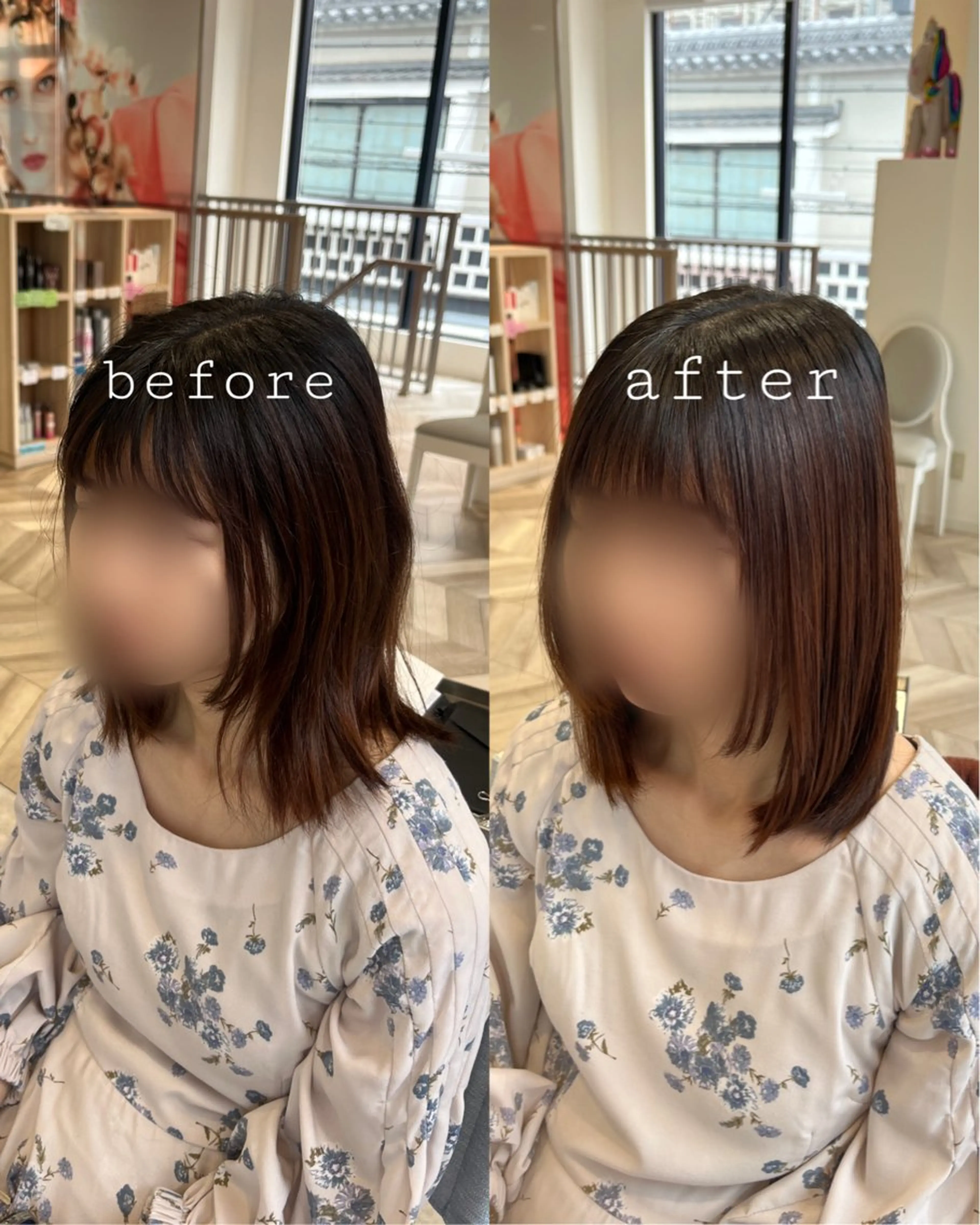ミディアム 縮毛矯正 韓国ヘア🇰🇷/ニ ュアンスパーマ/ヒナのヘアスタイル