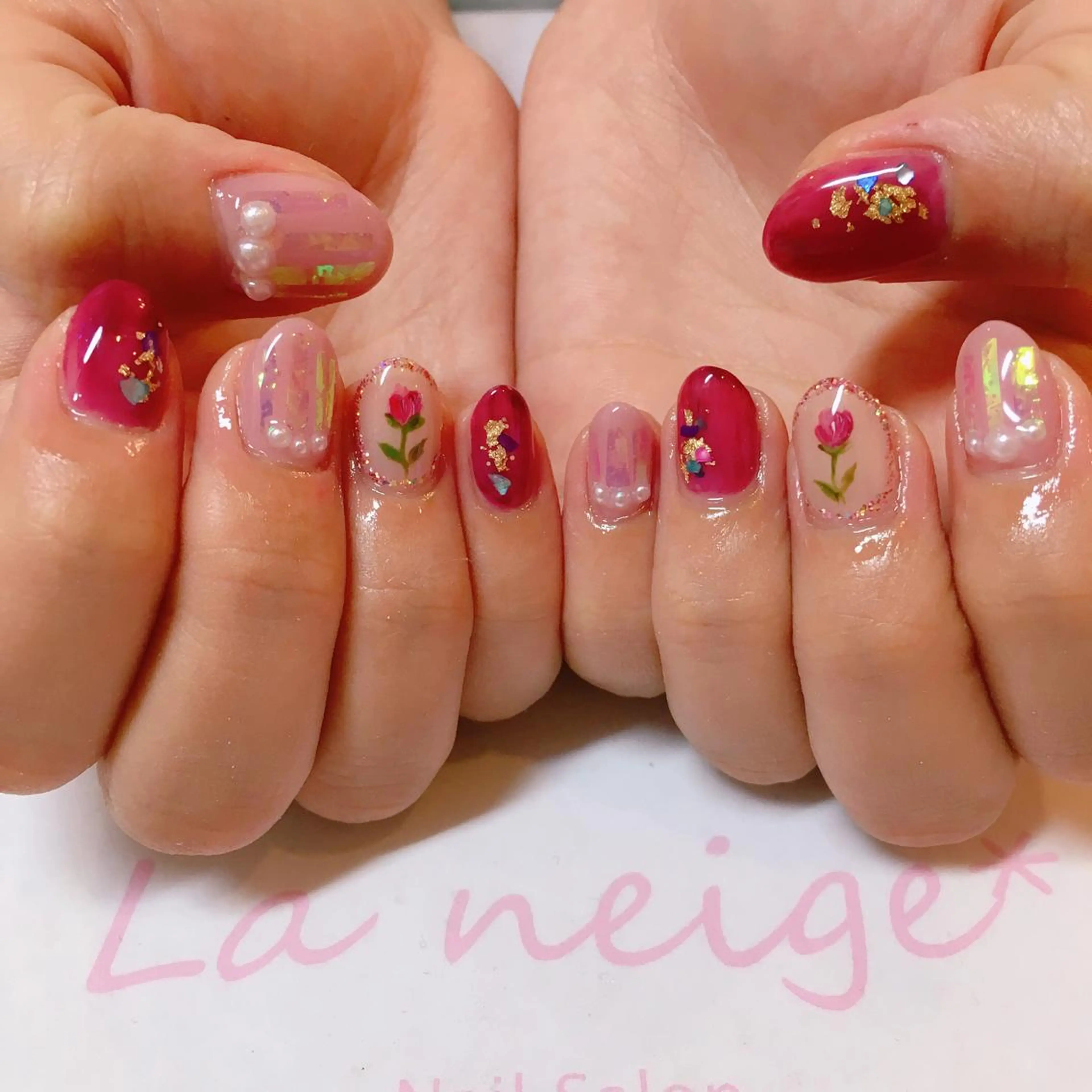 ネイル La neige* yuki 🥯🍑のネイルデザイン