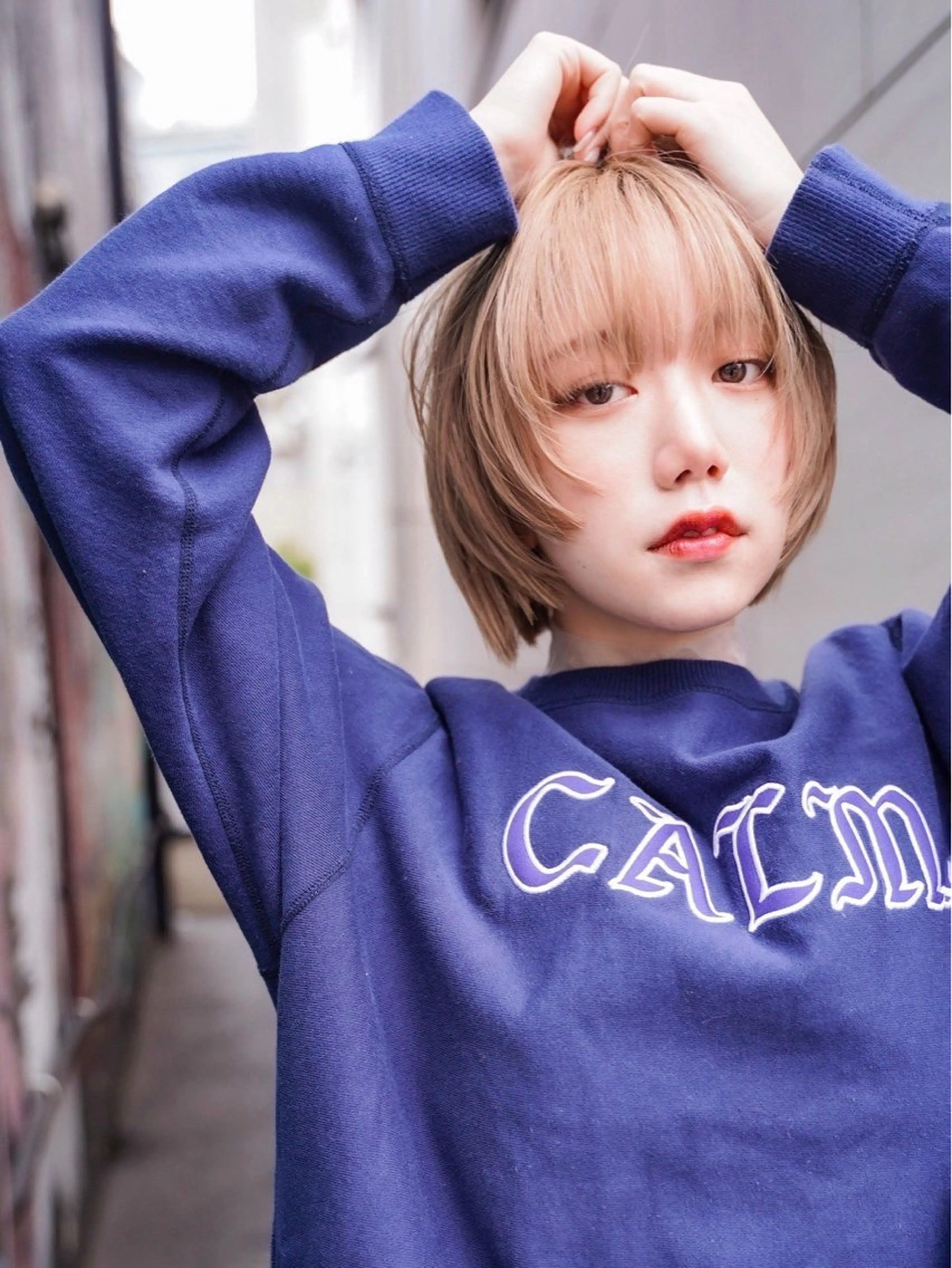 ショート カラー ヘアアレンジ メンズ アッシュ ベージュカラー 💐ナチュラルヘア Kroda💐のヘアスタイル