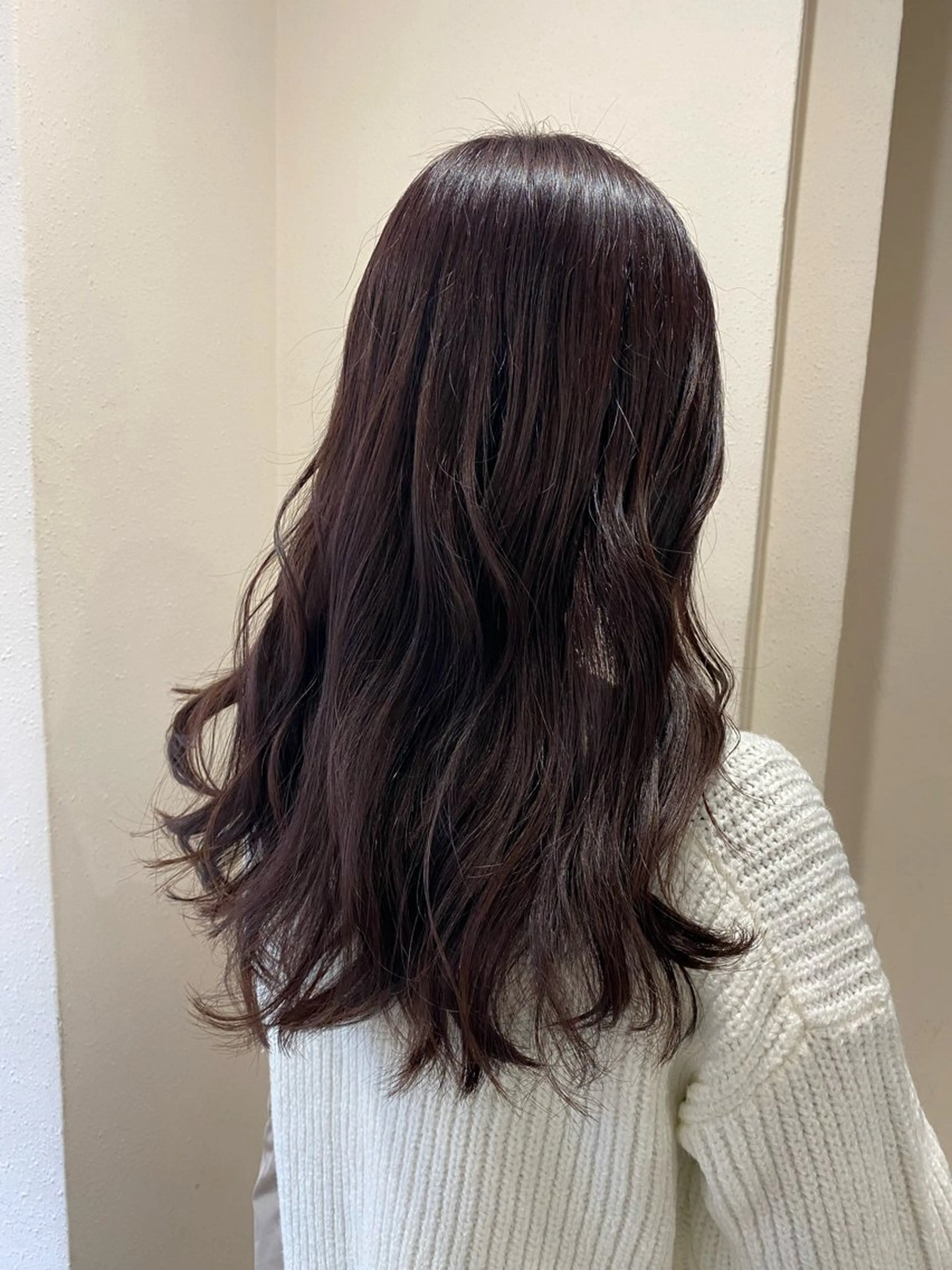 ロング カラー カット ヘアカラー 肌馴染みくすみカラー 花房 佑夏のヘアスタイル