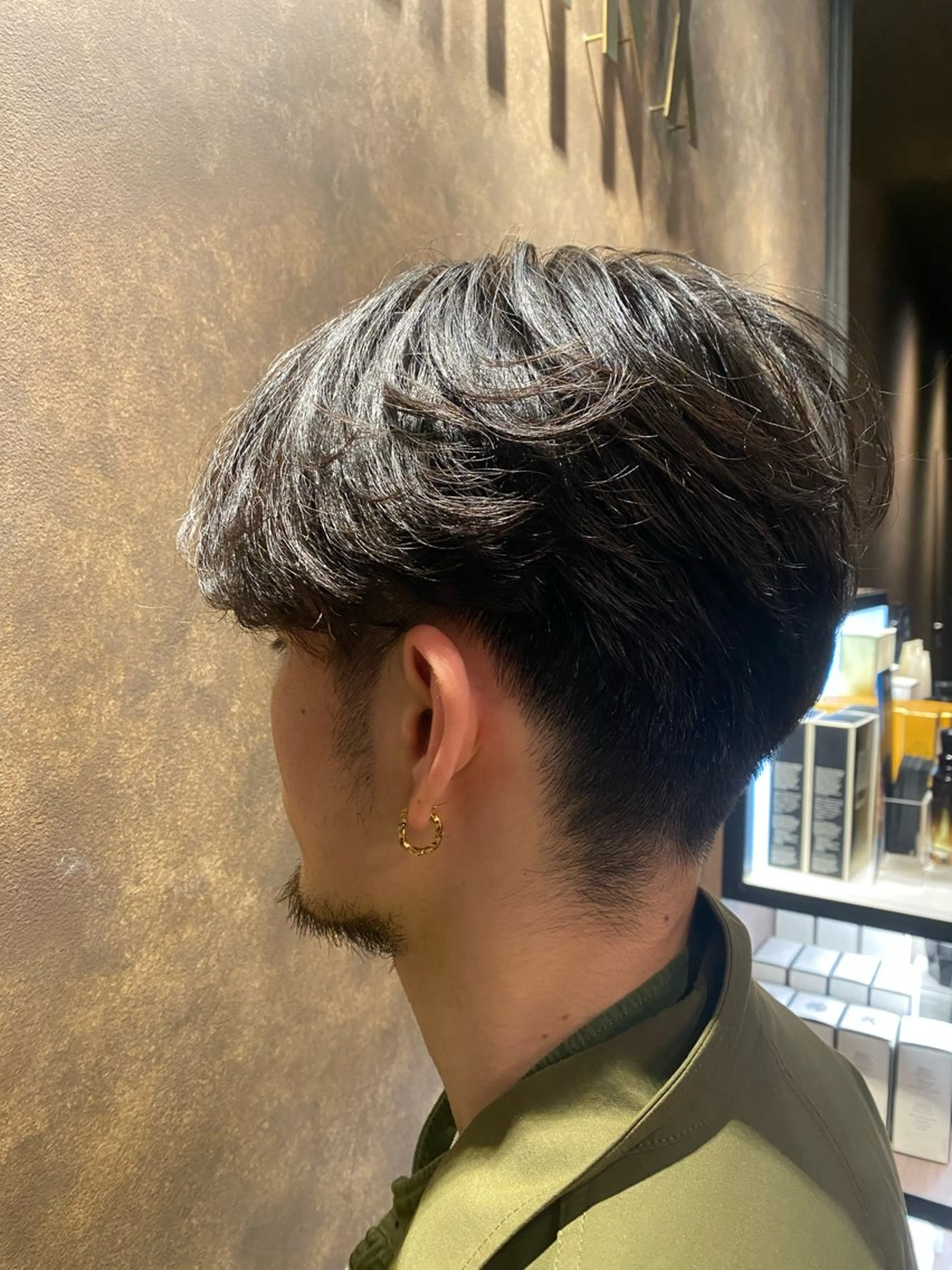 ショート パーマ メンズ センターパート メンズパーマ ニュアンスパーマ 韓国ヘア/銀座/艶髪 /MINX/ウチダのヘアスタイル