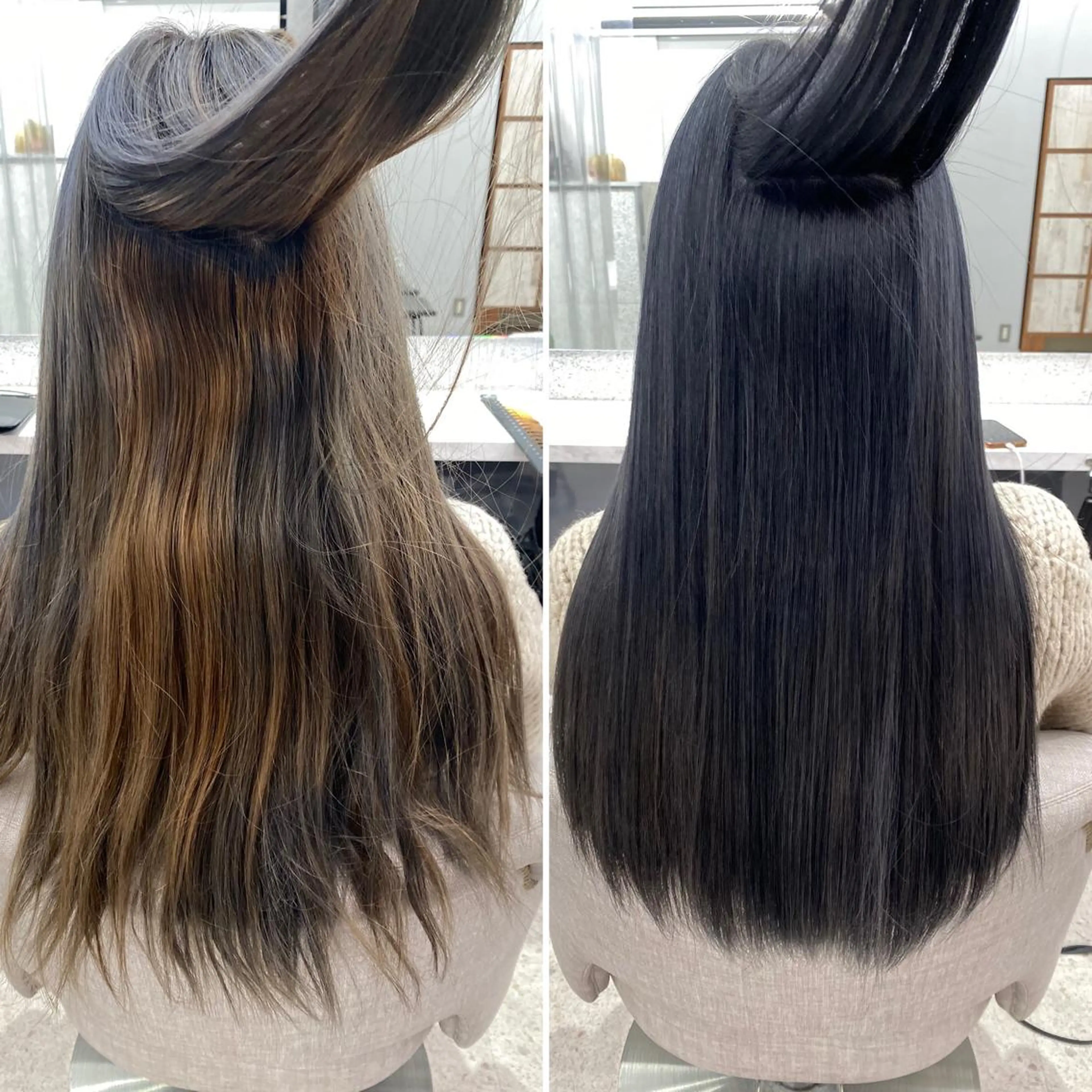 ロング 京都レイヤーカット/ 縮毛矯正/羽柴りくのヘアスタイル