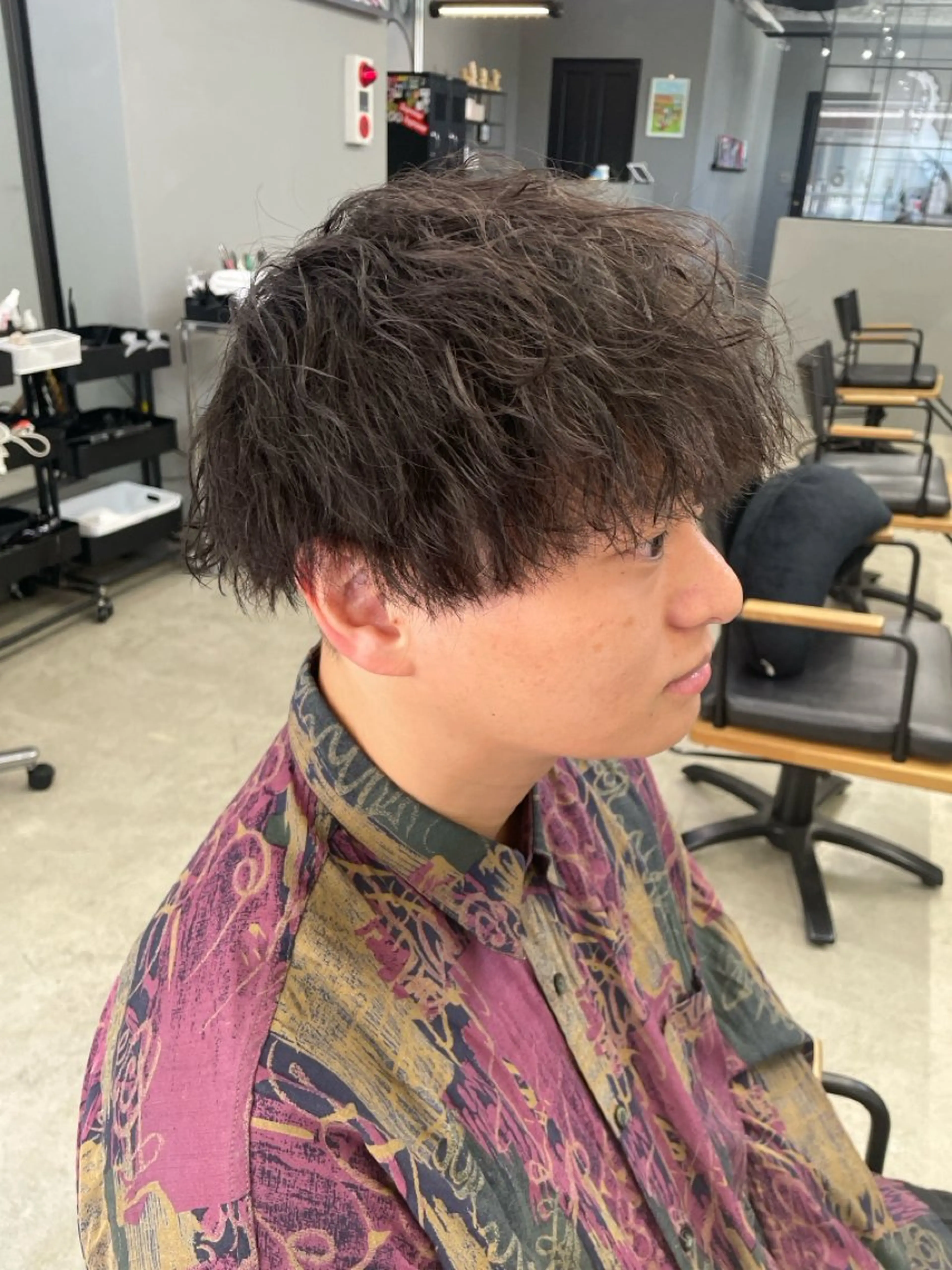 ショート パーマ メンズ カット パーマ メンズ専門サロン wokeのヘアスタイル