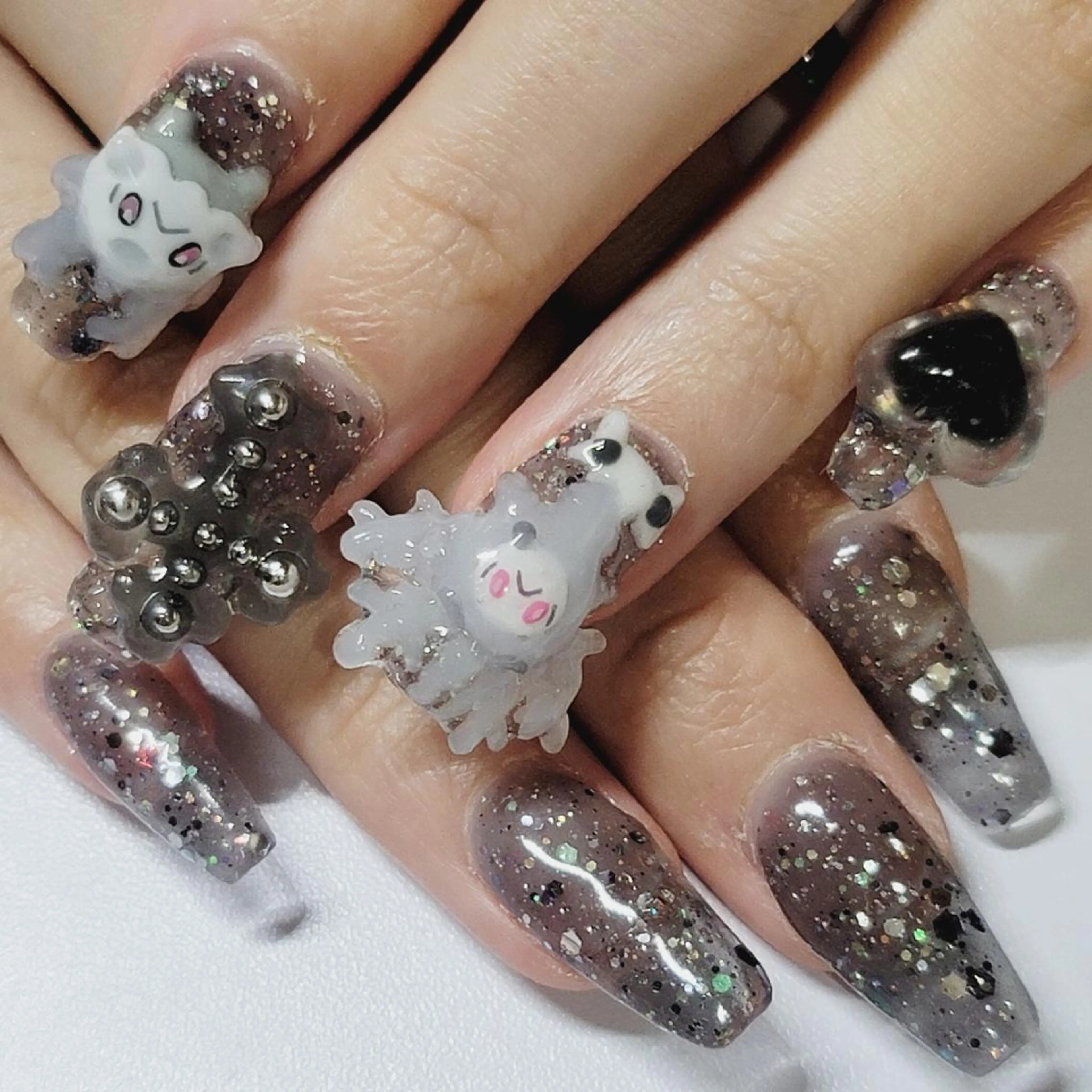 ネイル アートネイル ラメ(グリッター) ワンカラーネイル ハンドネイル よしだ ひろきのネイルデザイン