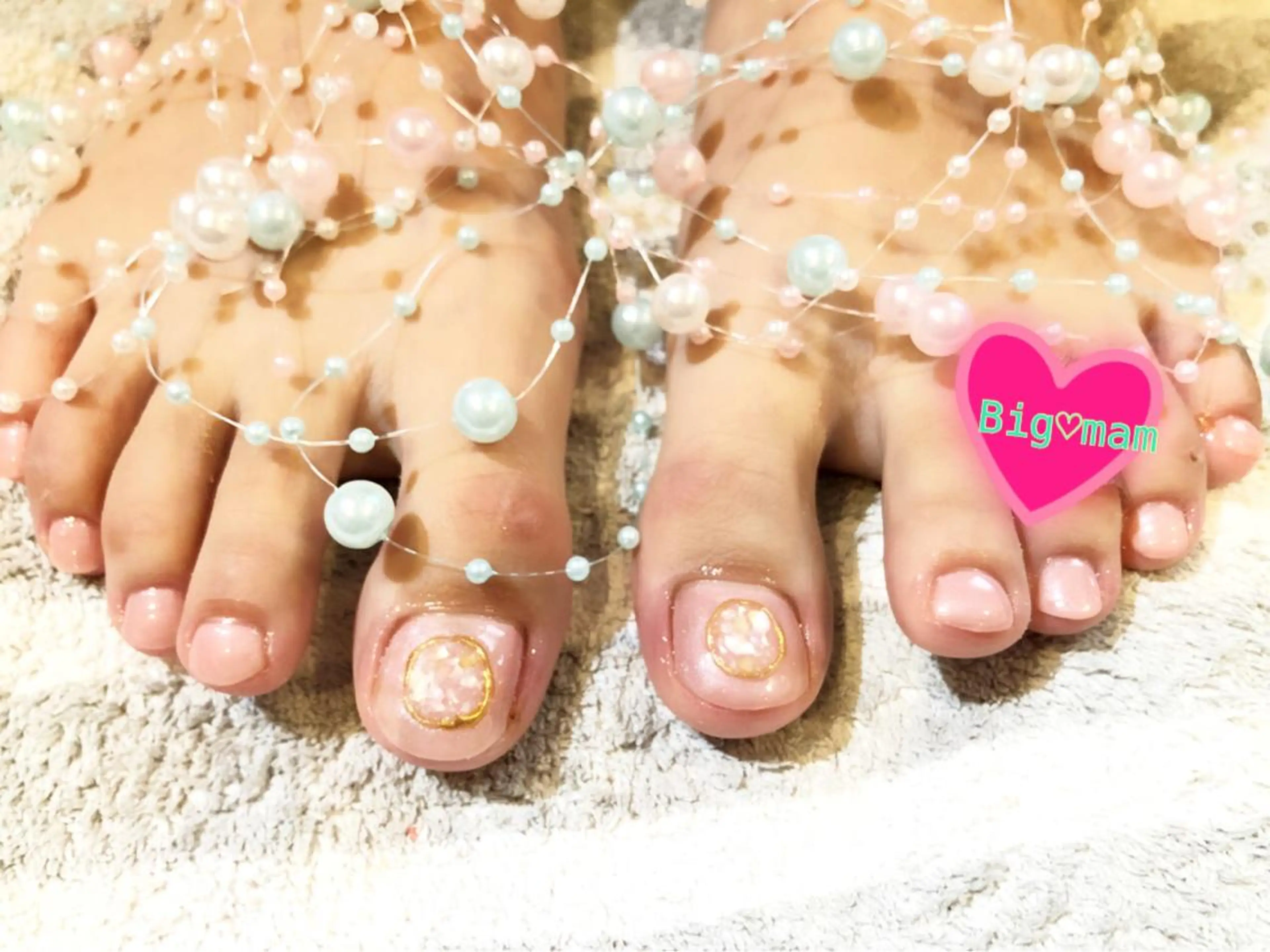 ネイル フットネイル フットネイル Big♡mam所属・Big♡mam （MAMI）のネイルデザイン