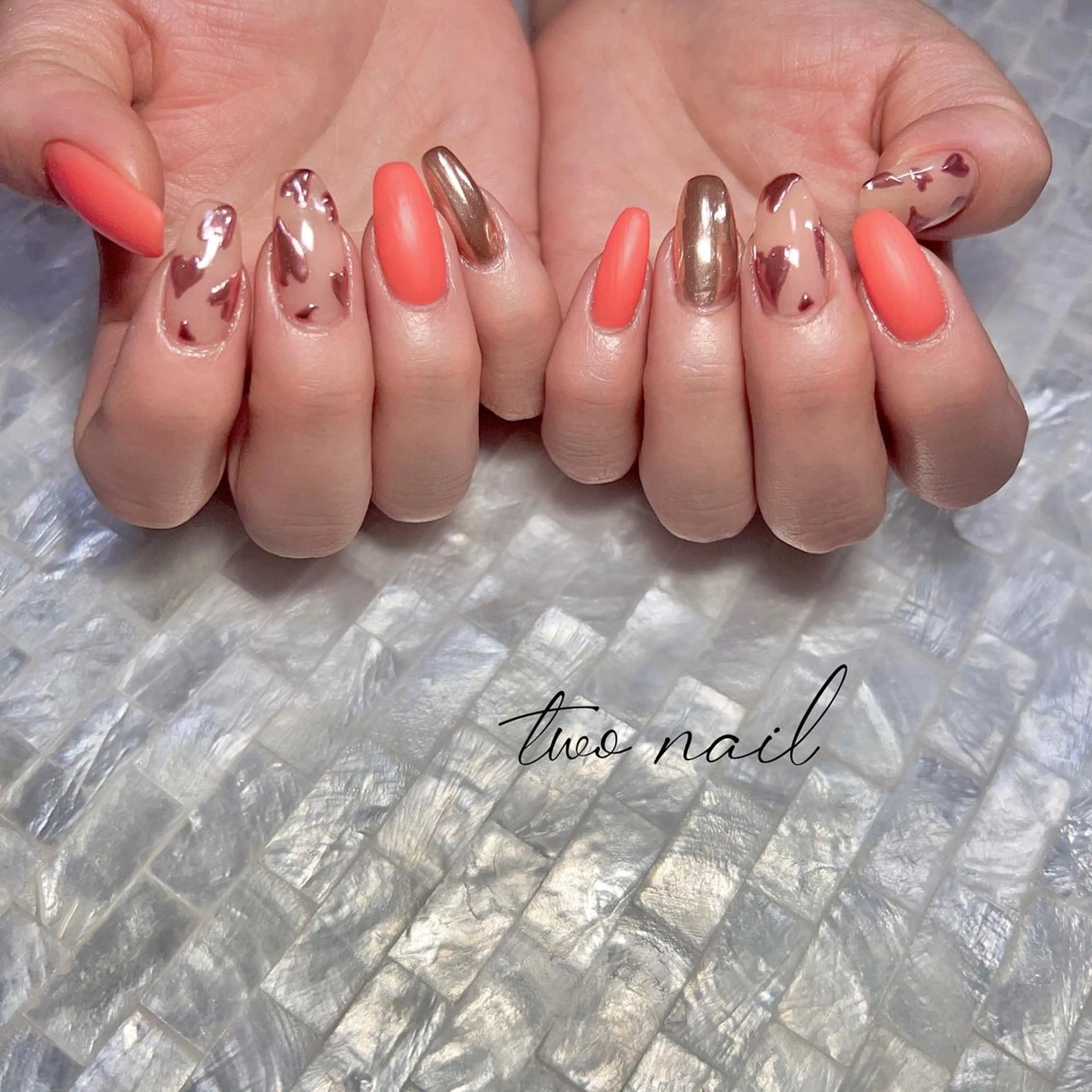 ネイル アートネイル フットネイル ハート ニュアンスネイル オフィスネイル ハンドネイル two nailのネイルデザイン