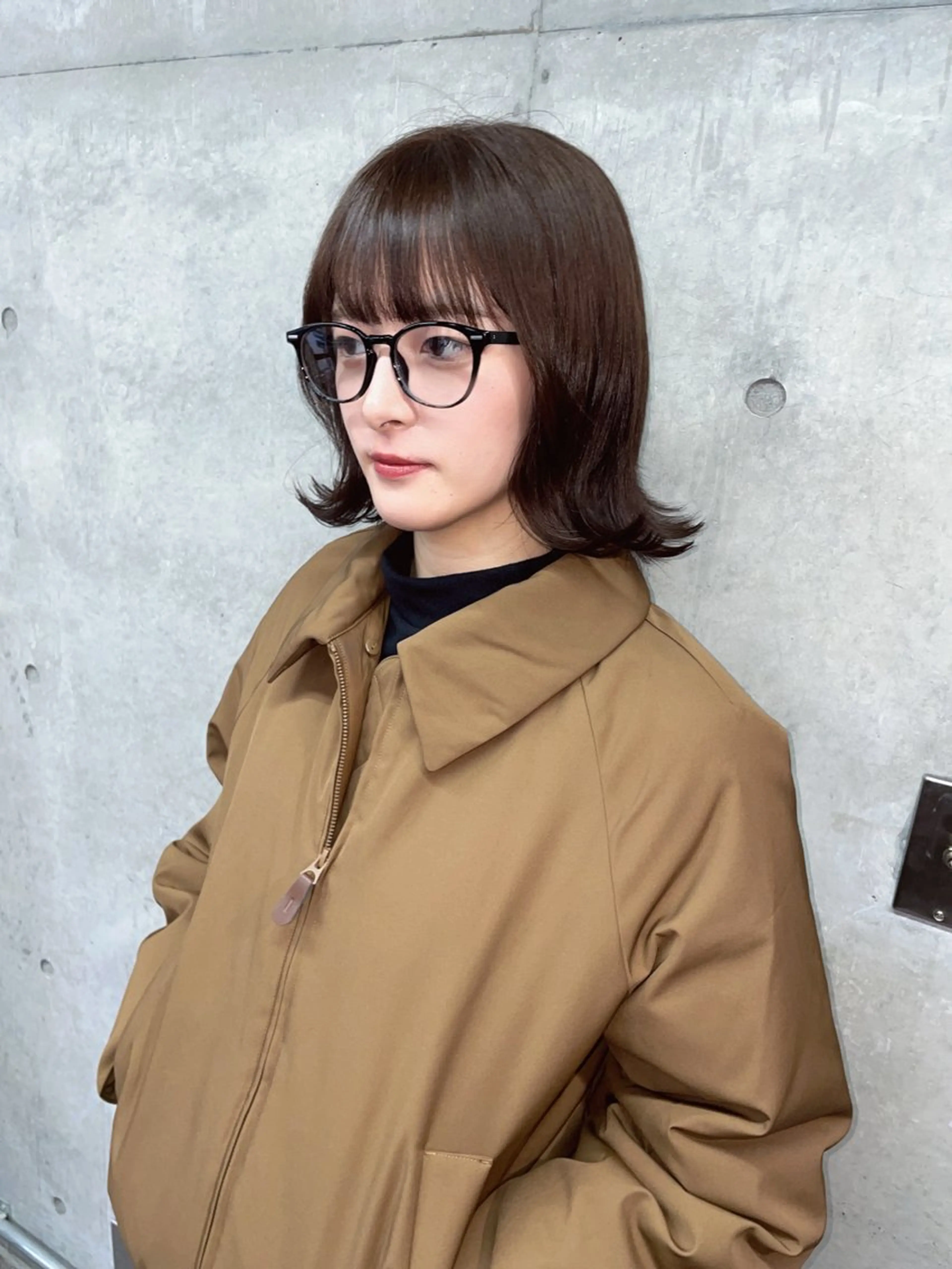 ミディアム カラー ブラウンカラー ボブ トリートメント one eighty所属・★韓国メンズ/カラー /パーマrinka★のヘアスタイル