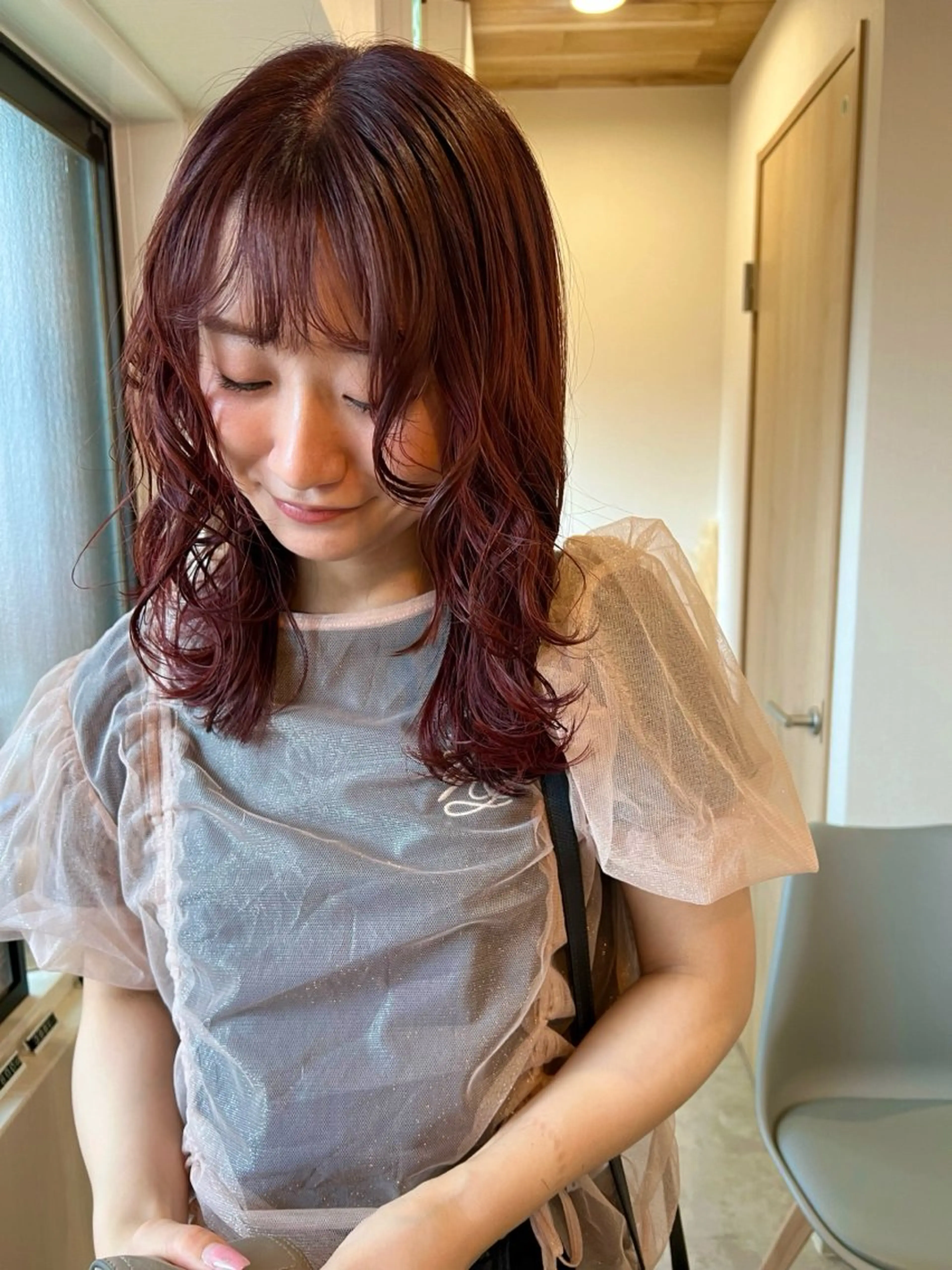 セミロング カラー カット ヘアカラー トリートメント トレンドと似合わせ/ マンツーマン/西上楓のヘアスタイル